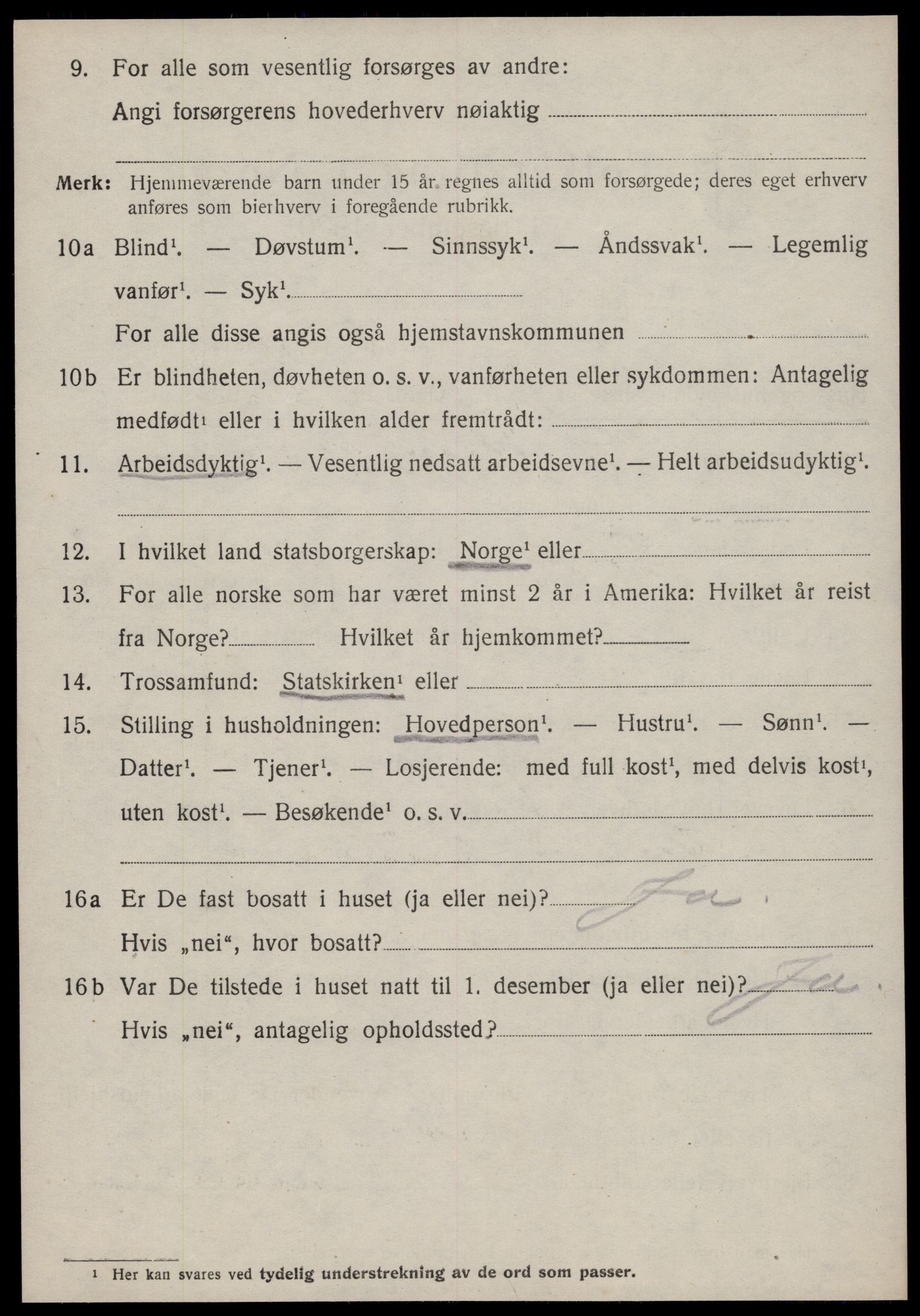 SAT, 1920 census for Edøy, 1920, p. 1999
