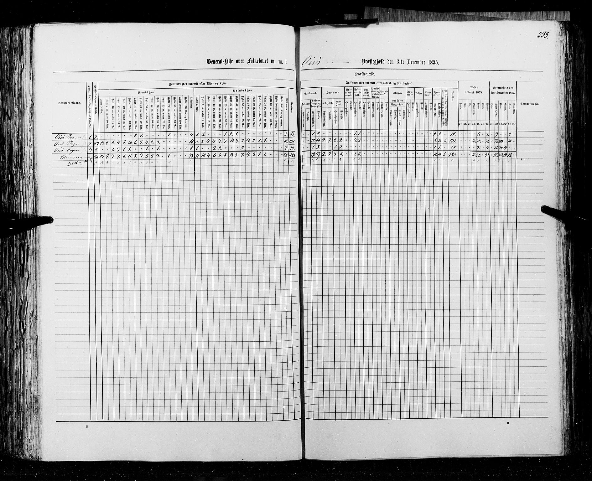 RA, Census 1855, vol. 4: Stavanger amt og Søndre Bergenhus amt, 1855, p. 233