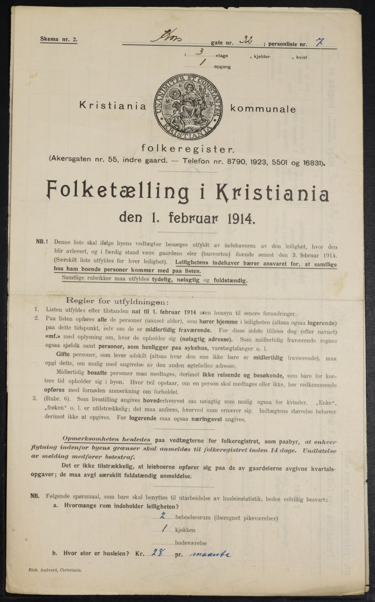 OBA, Municipal Census 1914 for Kristiania, 1914, p. 53821