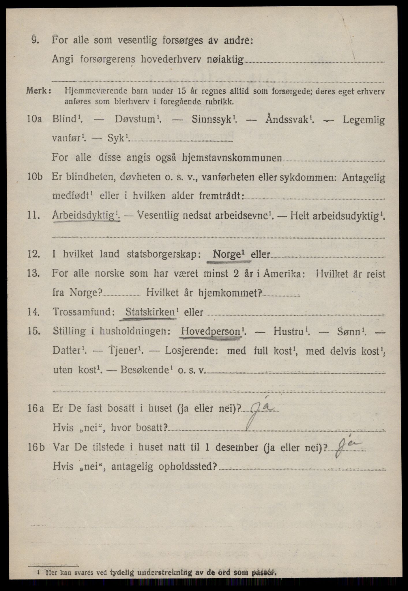 SAT, 1920 census for Vatne, 1920, p. 1791