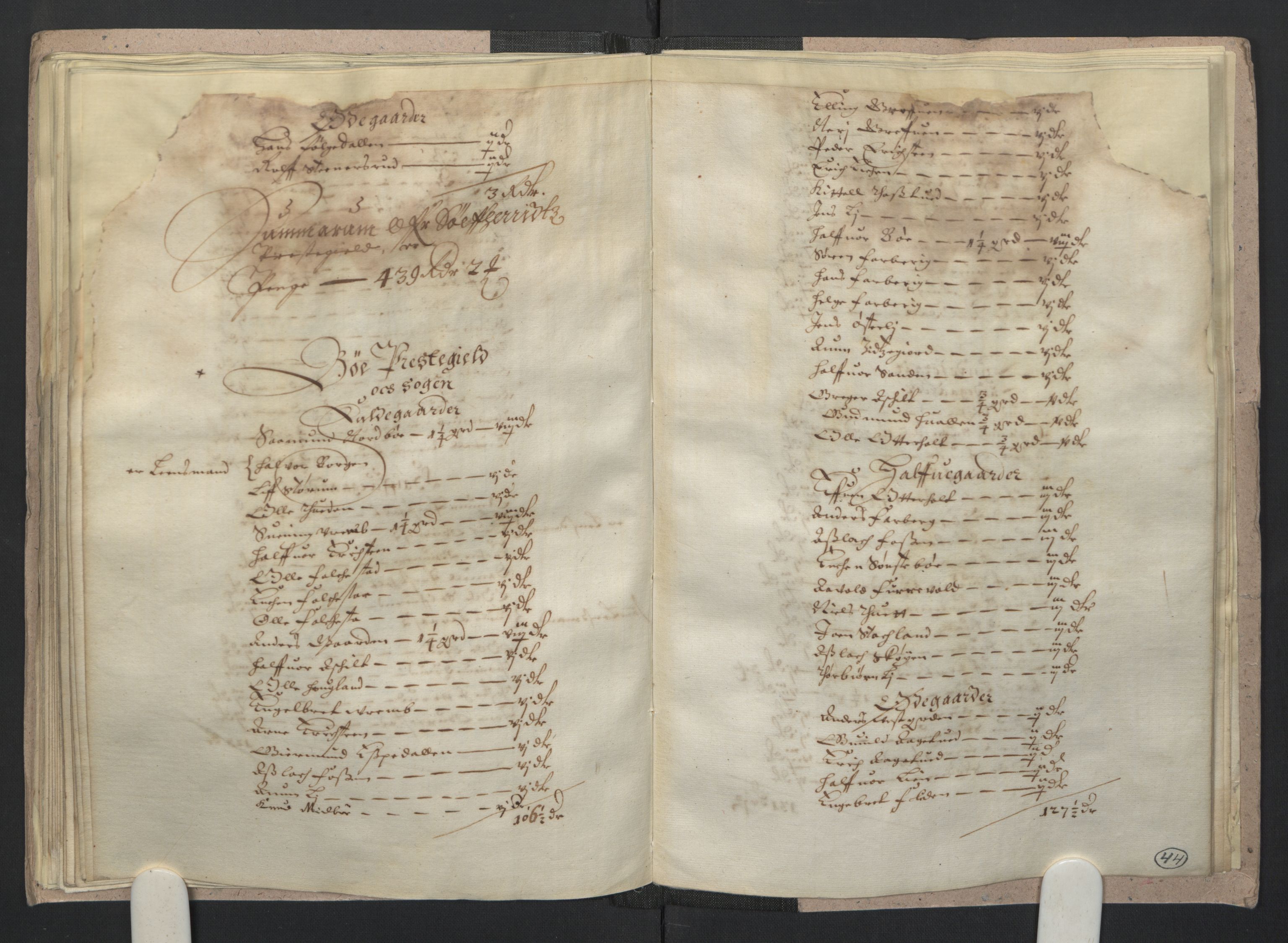 Rentekammeret inntil 1814, Realistisk ordnet avdeling, AV/RA-EA-4070/L/L0019/0001: Skien lagdømme: / Skattemanntall for Skien lagdømme (6 dalers leilendingskatt), 1661, p. 43b-44a