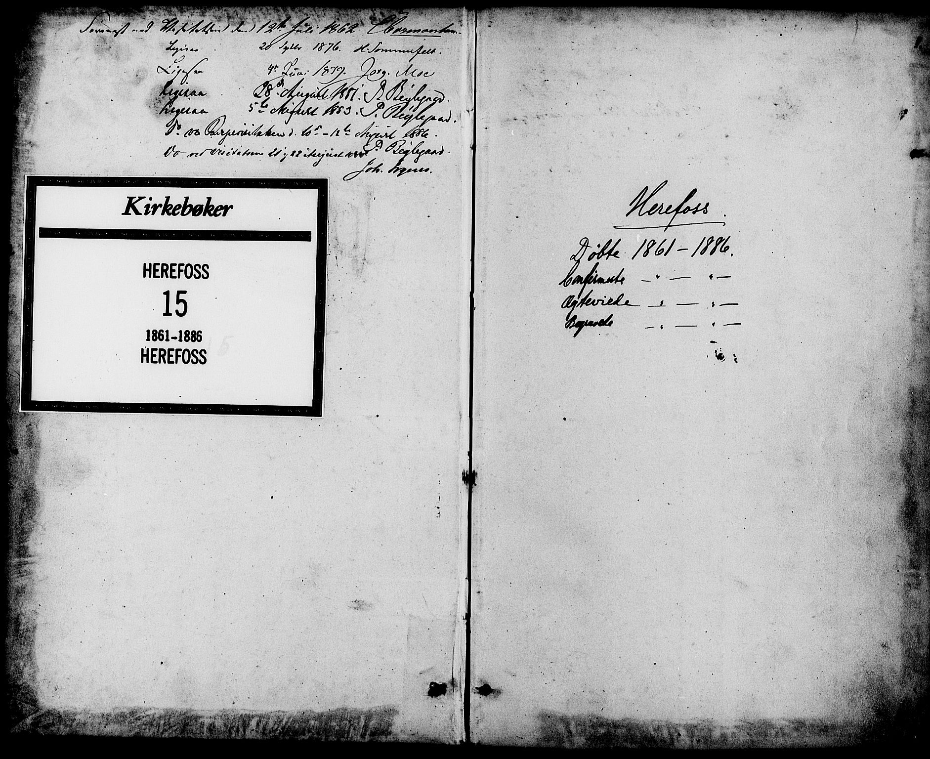 Herefoss sokneprestkontor, SAK/1111-0019/F/Fa/Faa/L0002: Parish register (official) no. A 2, 1861-1886