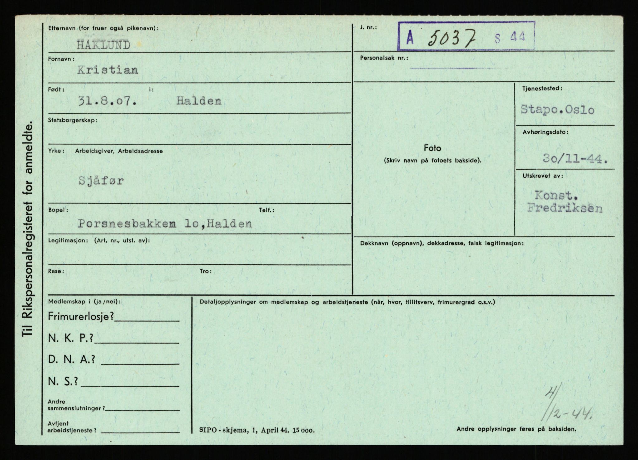 Statspolitiet - Hovedkontoret / Osloavdelingen, AV/RA-S-1329/C/Ca/L0005: Furali - Hamula, 1943-1945, p. 4212