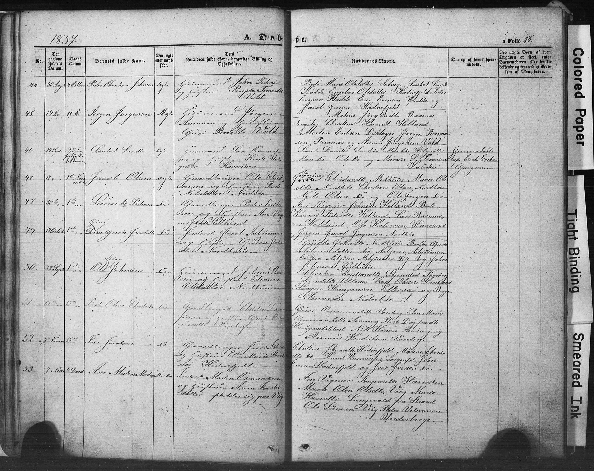 Rennesøy sokneprestkontor, AV/SAST-A -101827/H/Ha/Hab/L0002: Parish register (copy) no. B 2, 1852-1880, p. 25