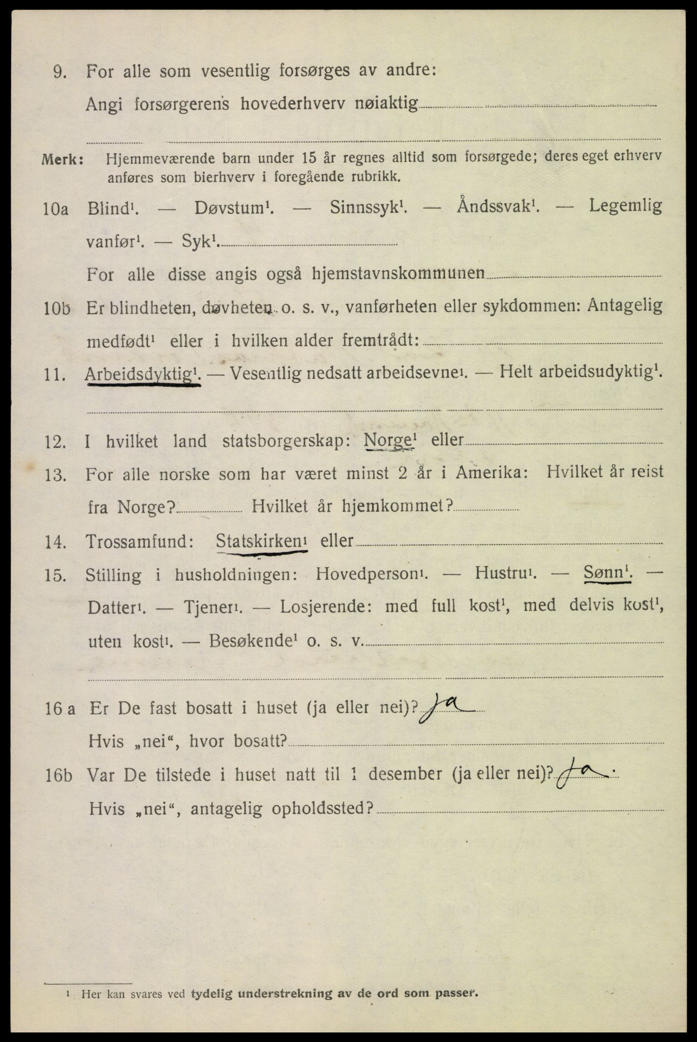 SAH, 1920 census for Lesja, 1920, p. 3921