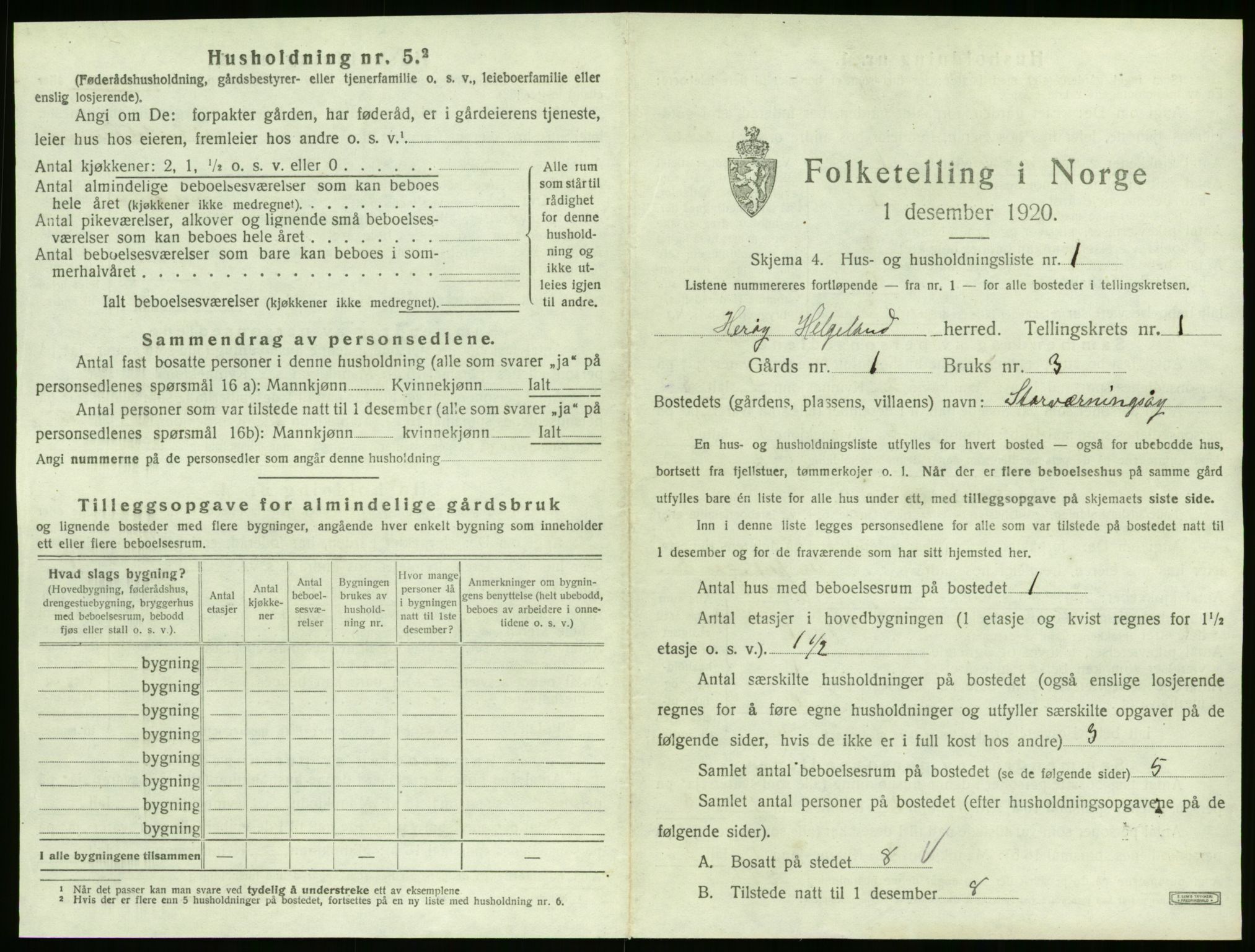 SAT, 1920 census for Herøy, 1920, p. 40