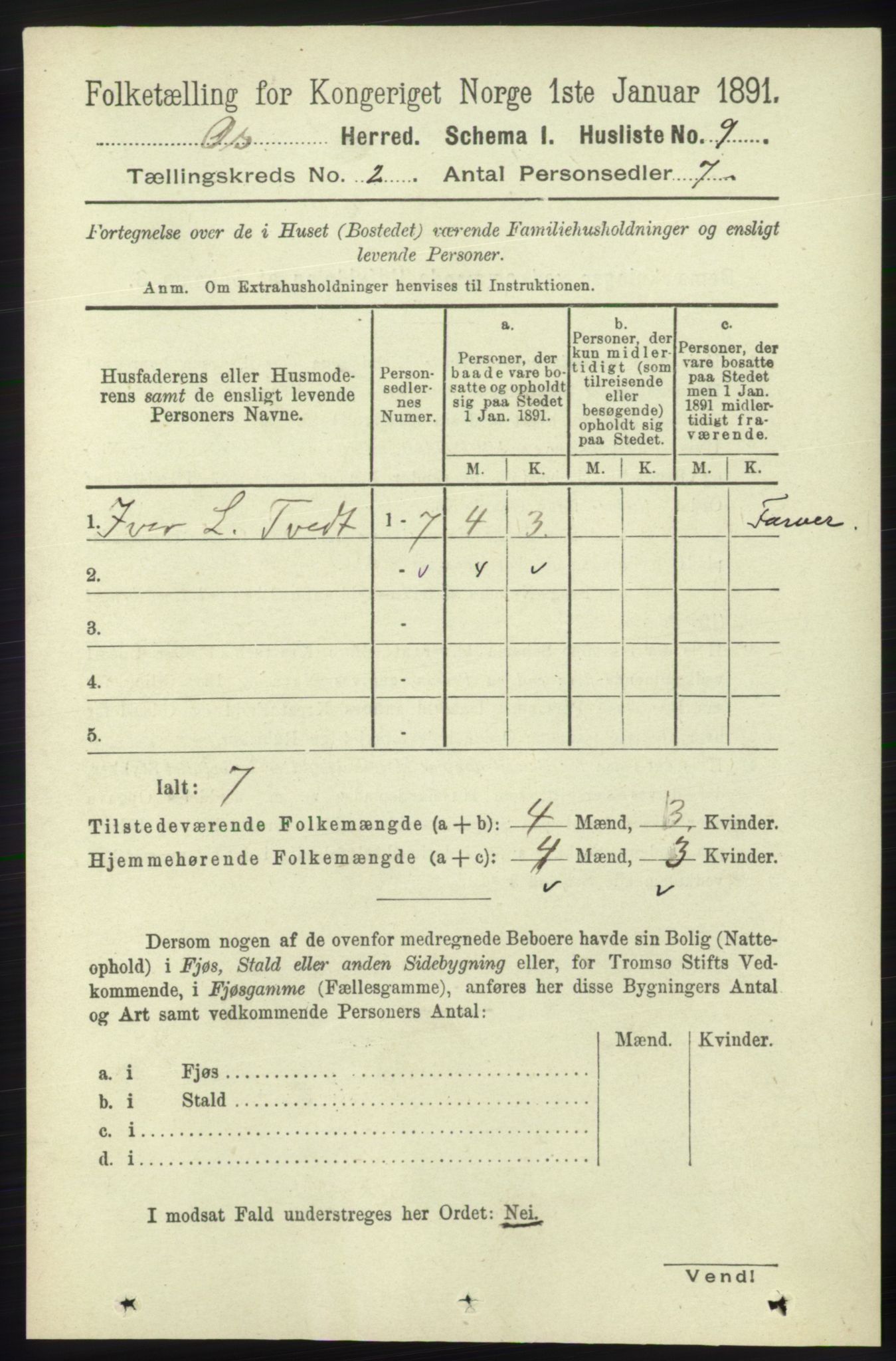 RA, 1891 census for 1243 Os, 1891, p. 363