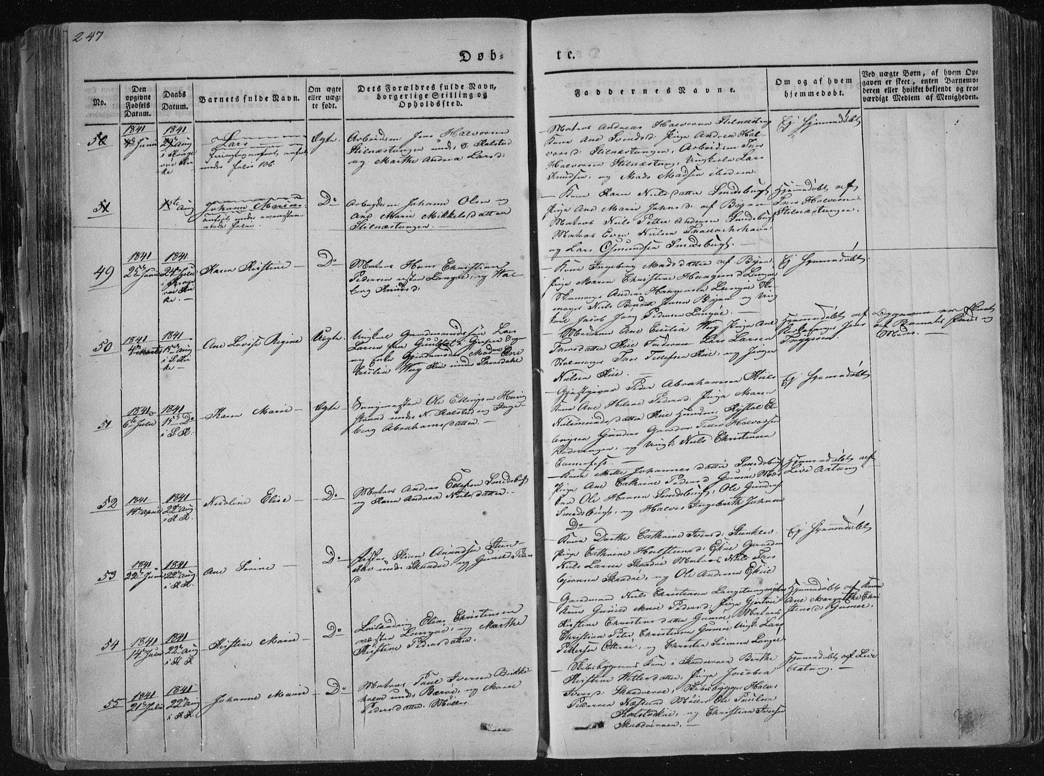 Sannidal kirkebøker, AV/SAKO-A-296/F/Fa/L0006: Parish register (official) no. 6, 1831-1847, p. 247