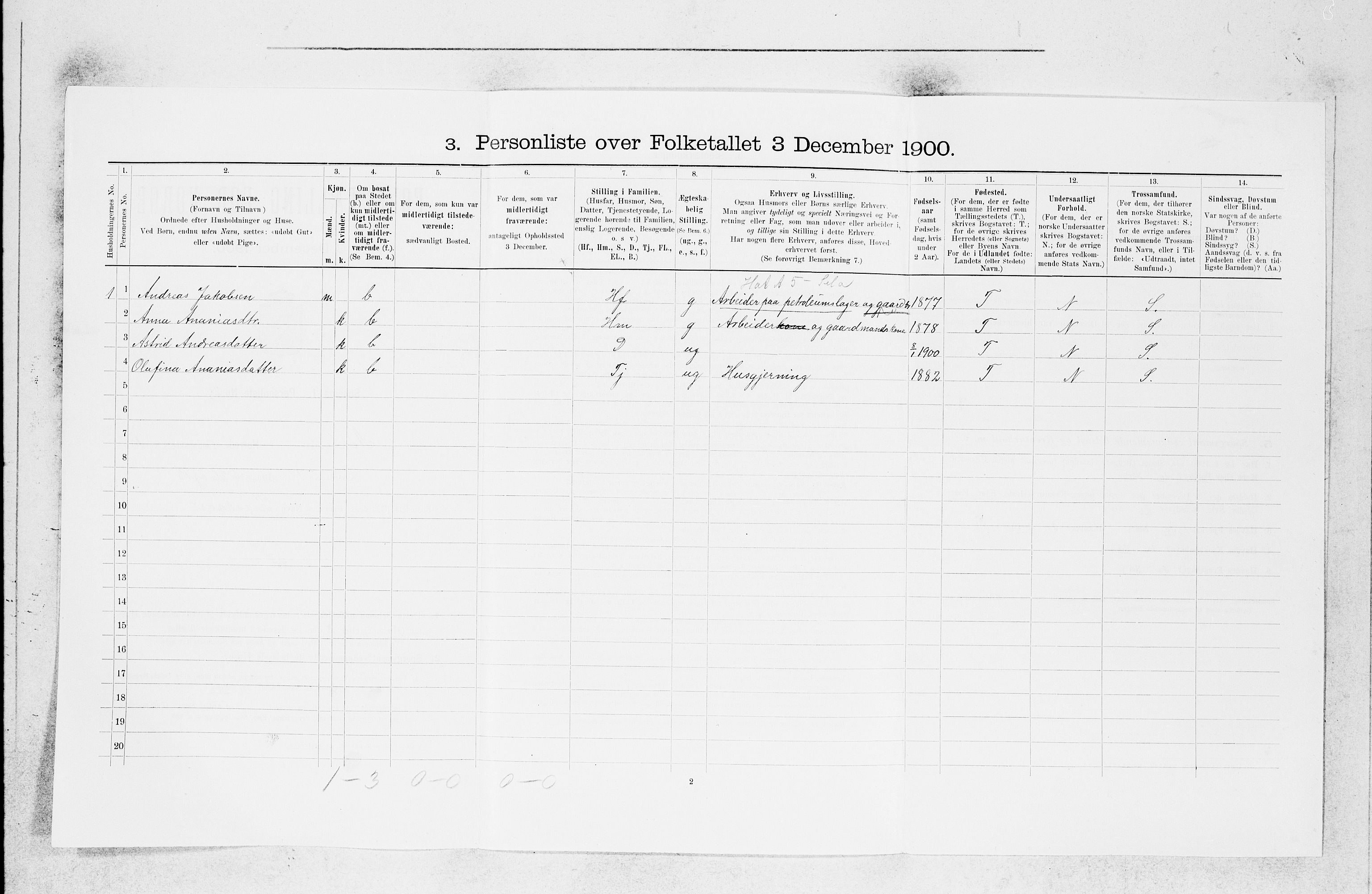 SAB, 1900 census for Askøy, 1900, p. 1356