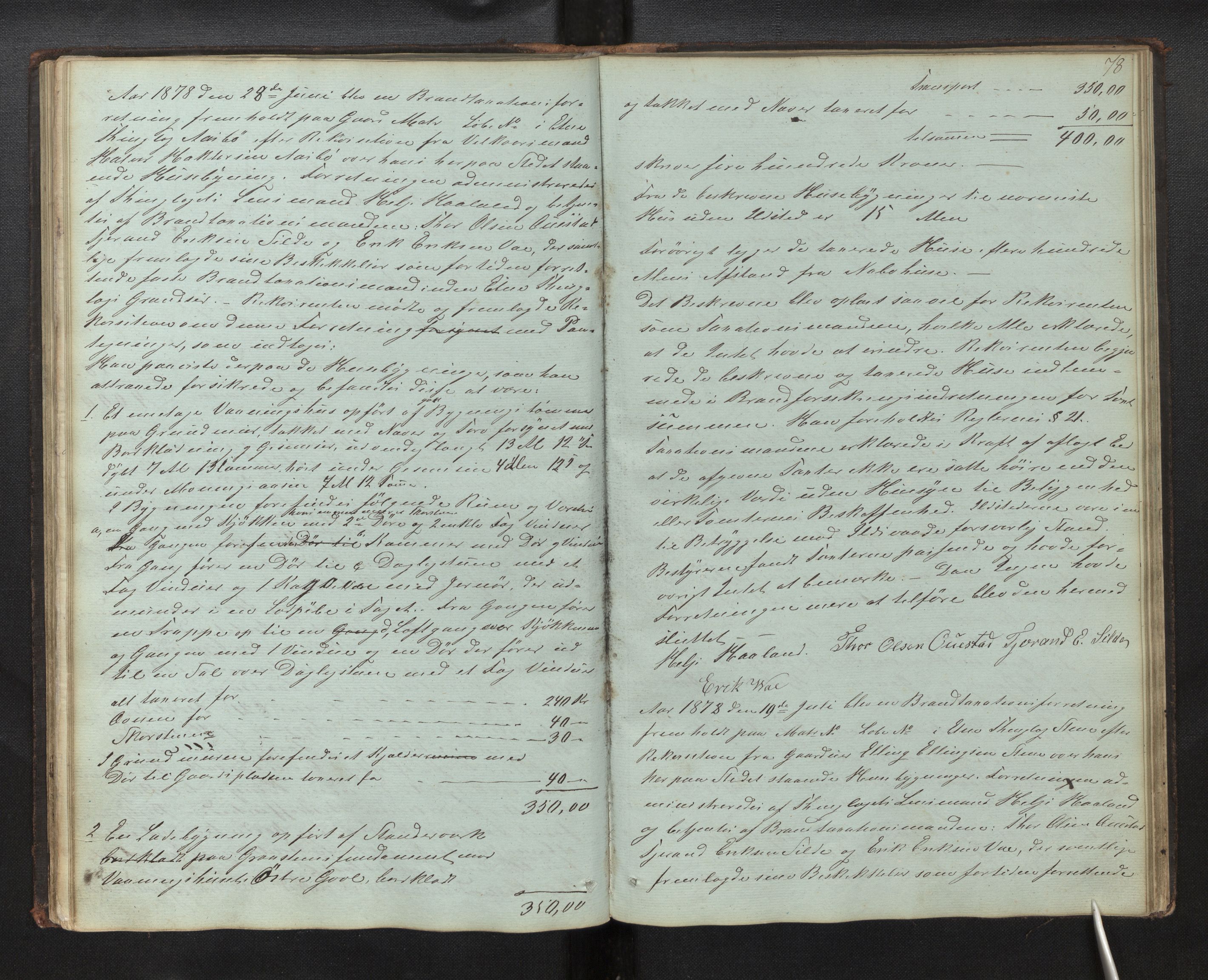 Lensmannen i Etne, AV/SAB-A-31601/0012/L0001: Branntakstprotokoll, 1846-1885, p. 77b-78a