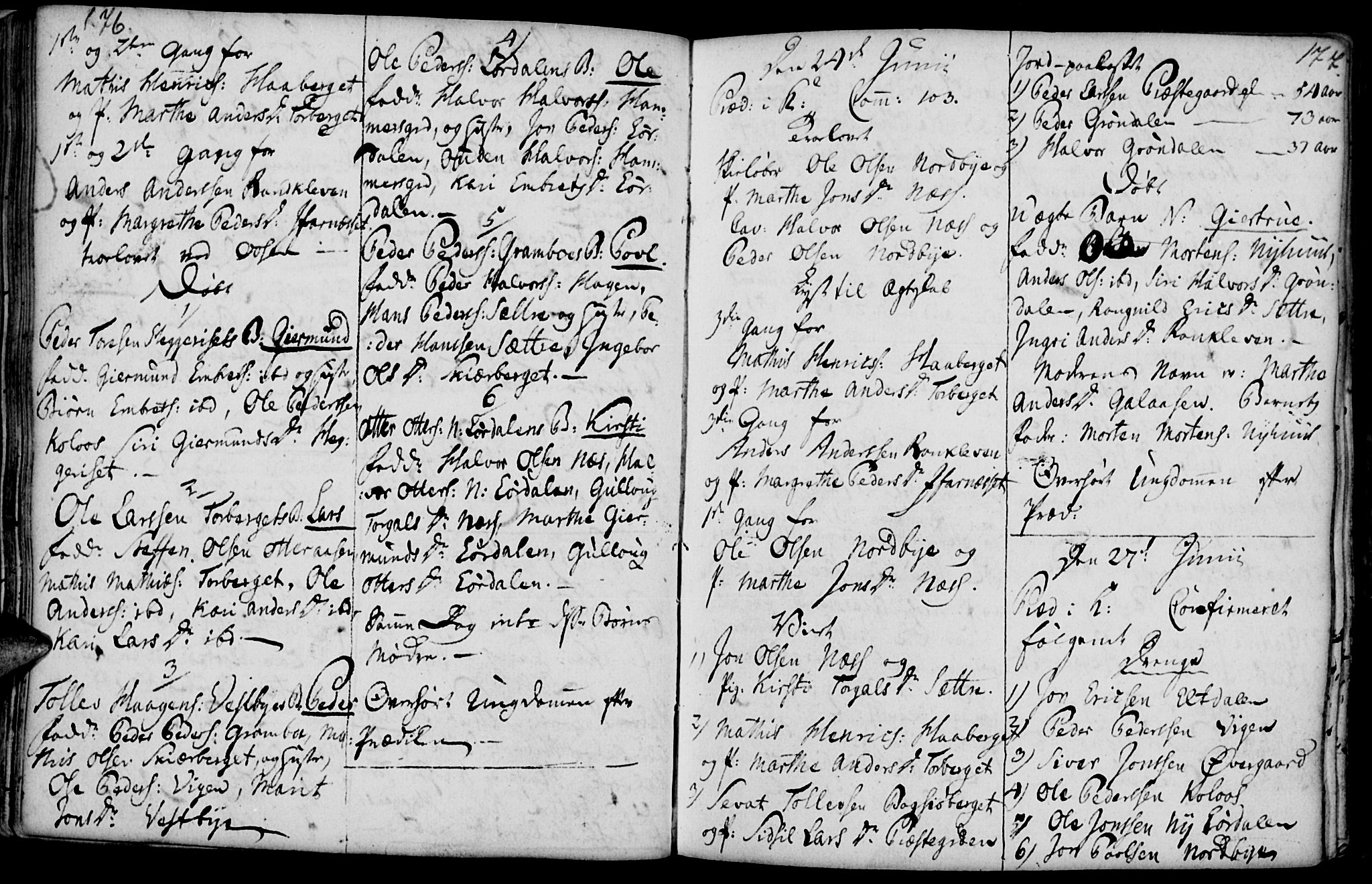 Elverum prestekontor, AV/SAH-PREST-044/H/Ha/Haa/L0004: Parish register (official) no. 4, 1761-1780, p. 176-177