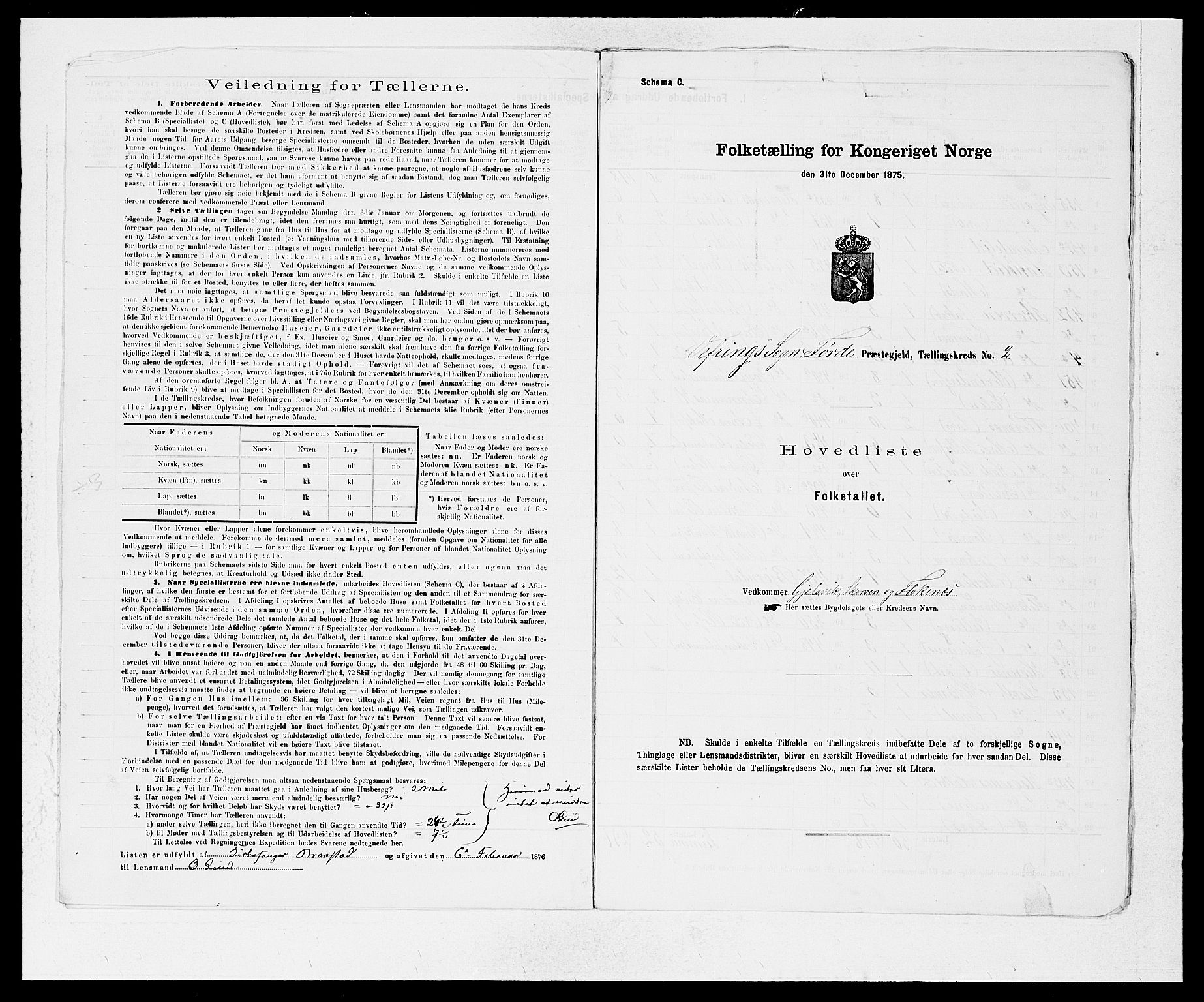 SAB, 1875 census for 1432P Førde, 1875, p. 1682