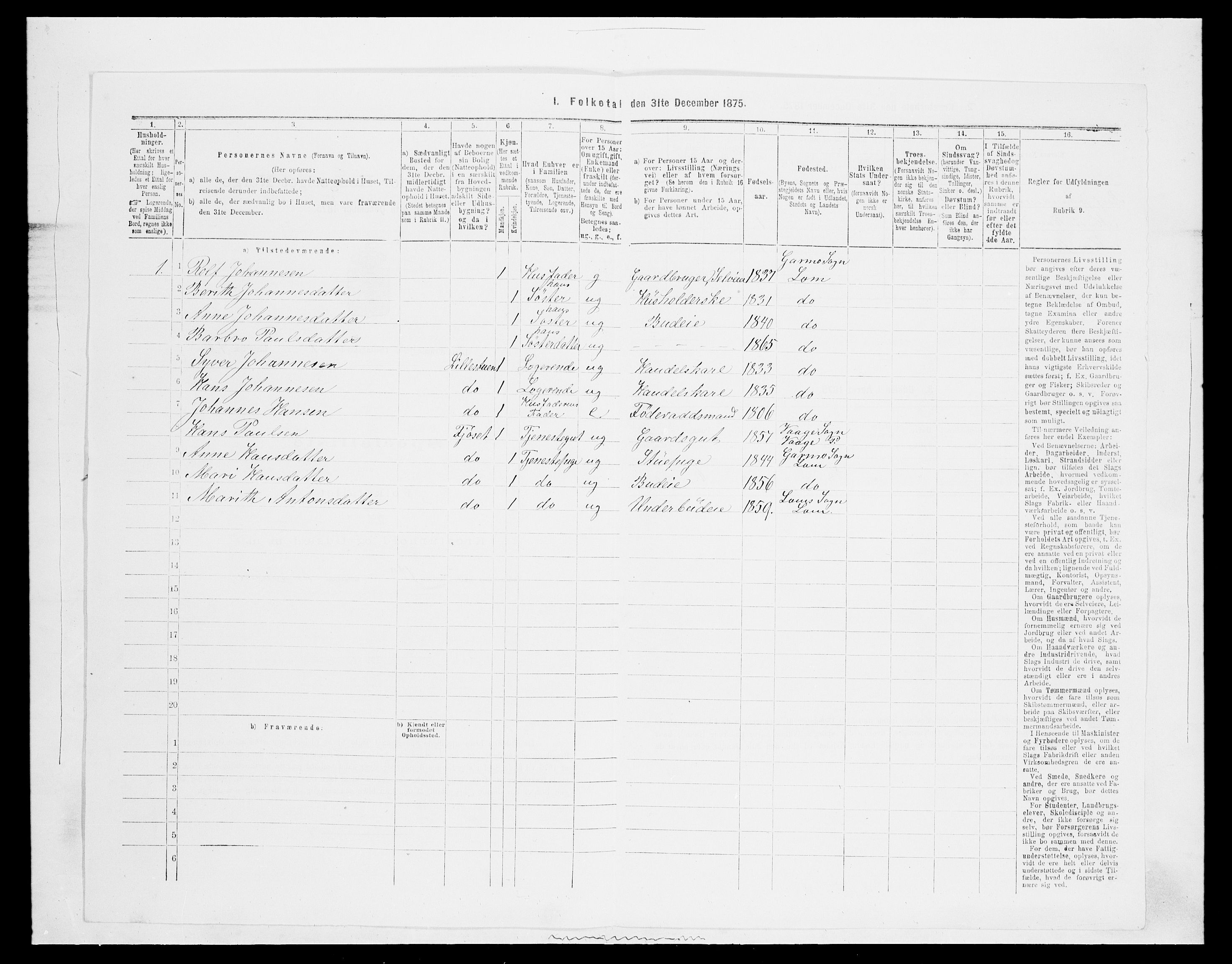 SAH, 1875 census for 0514P Lom, 1875, p. 144