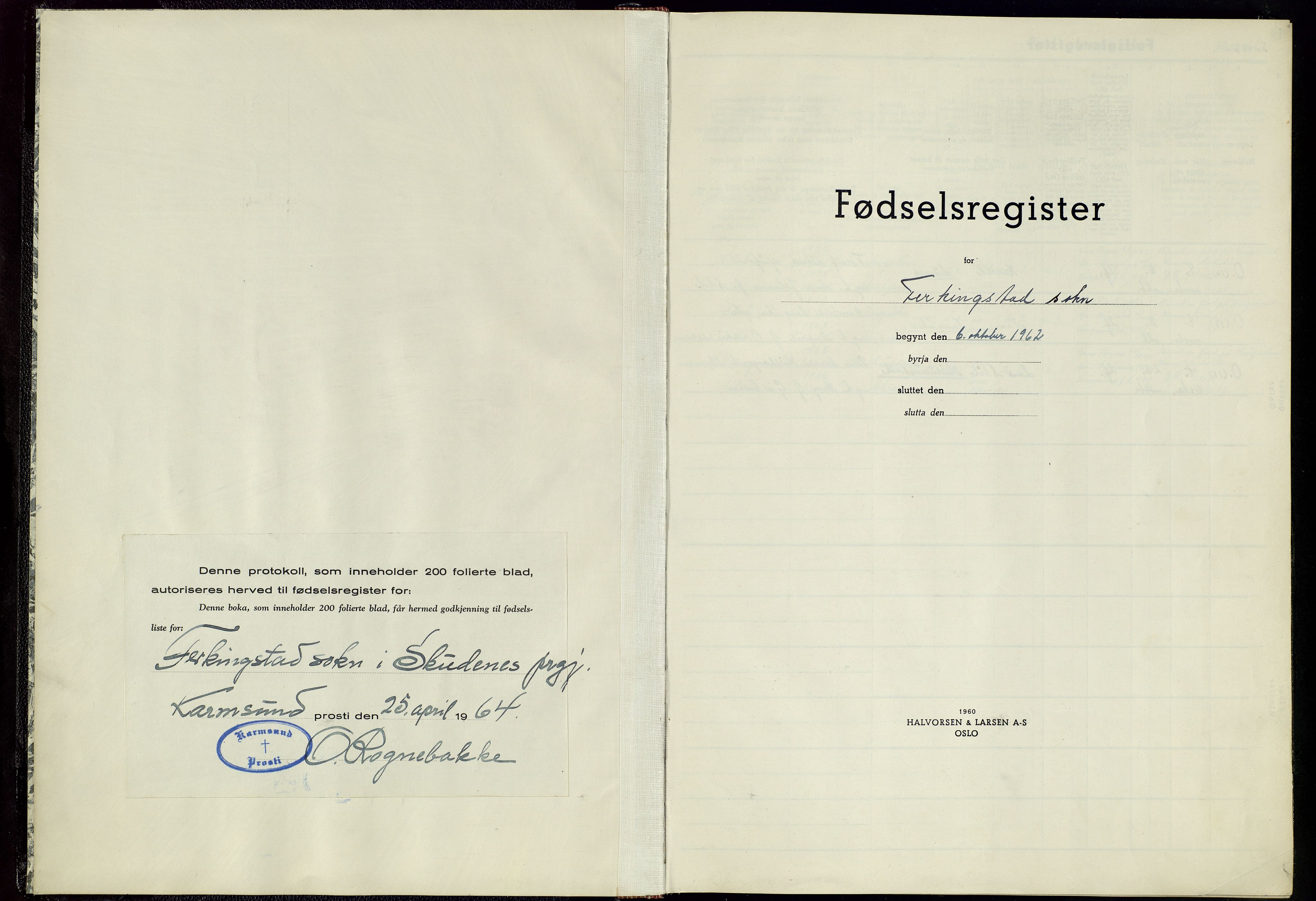 Skudenes sokneprestkontor, SAST/A -101849/I/Id/L0005: Birth register no. 5, 1962-1982