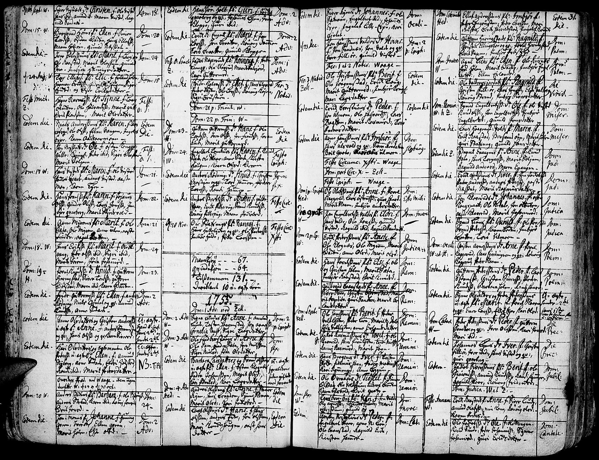 Vågå prestekontor, SAH/PREST-076/H/Ha/Haa/L0001: Parish register (official) no. 1, 1739-1810, p. 31