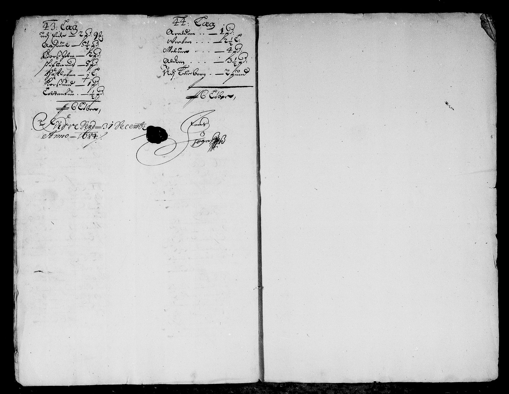Rentekammeret inntil 1814, Reviderte regnskaper, Stiftamtstueregnskaper, Bergen stiftamt, AV/RA-EA-6043/R/Rc/L0073: Bergen stiftamt, 1684