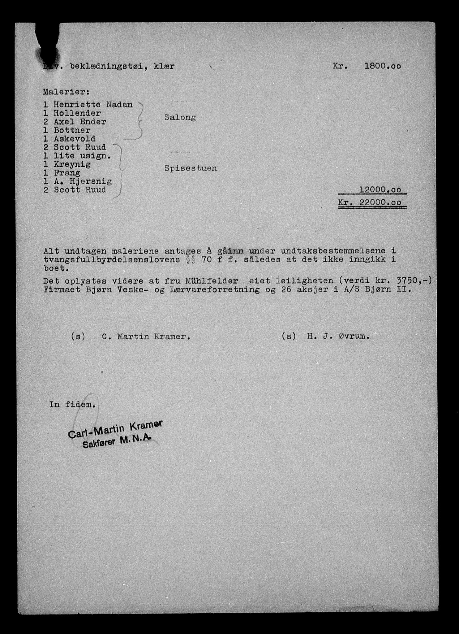 Justisdepartementet, Tilbakeføringskontoret for inndratte formuer, AV/RA-S-1564/H/Hc/Hcc/L0966: --, 1945-1947, p. 400