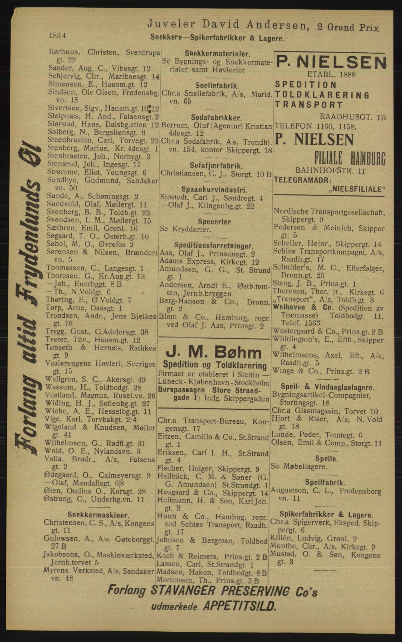 Kristiania/Oslo adressebok, PUBL/-, 1913, p. 1790
