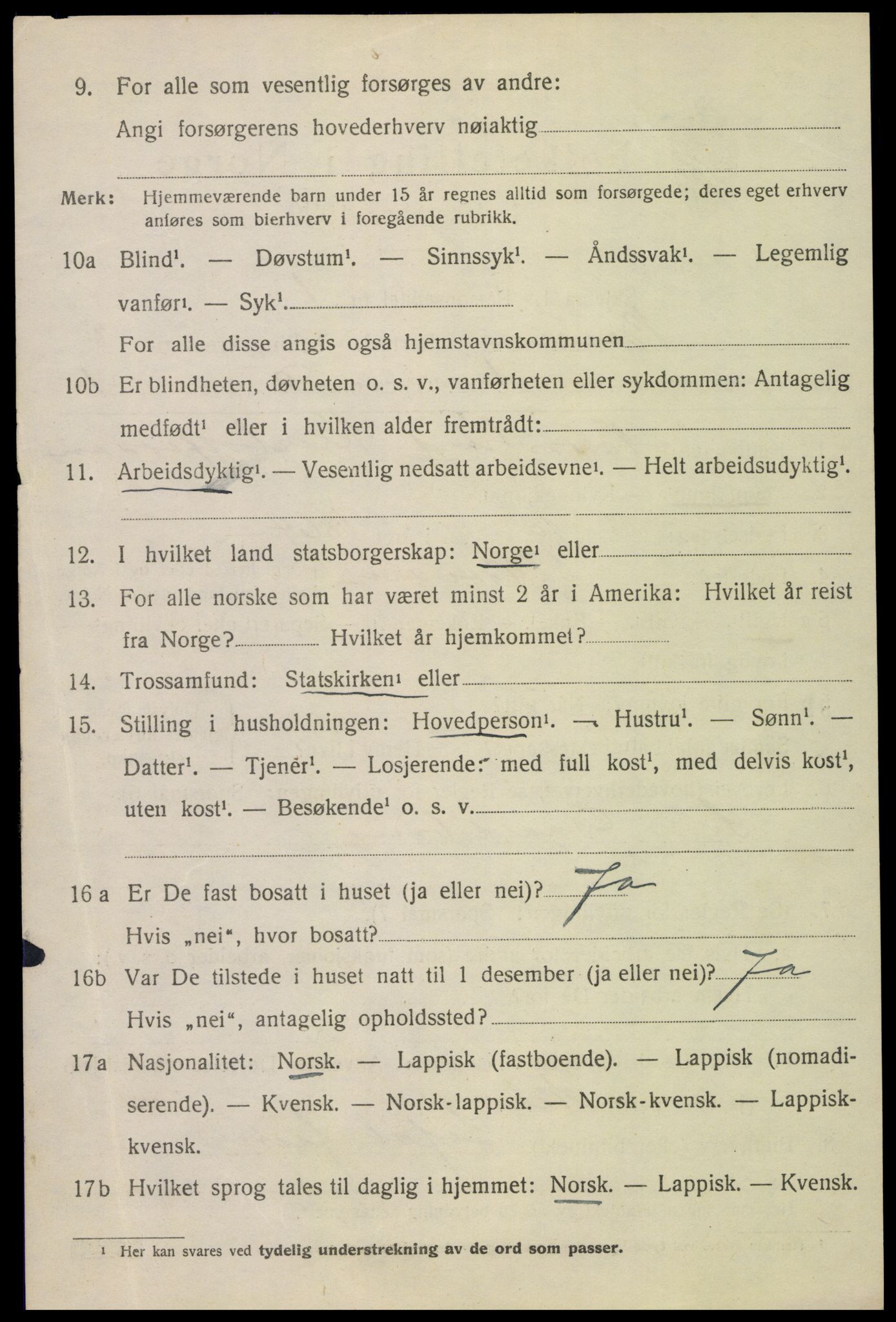 SAT, 1920 census for Beiarn, 1920, p. 1191