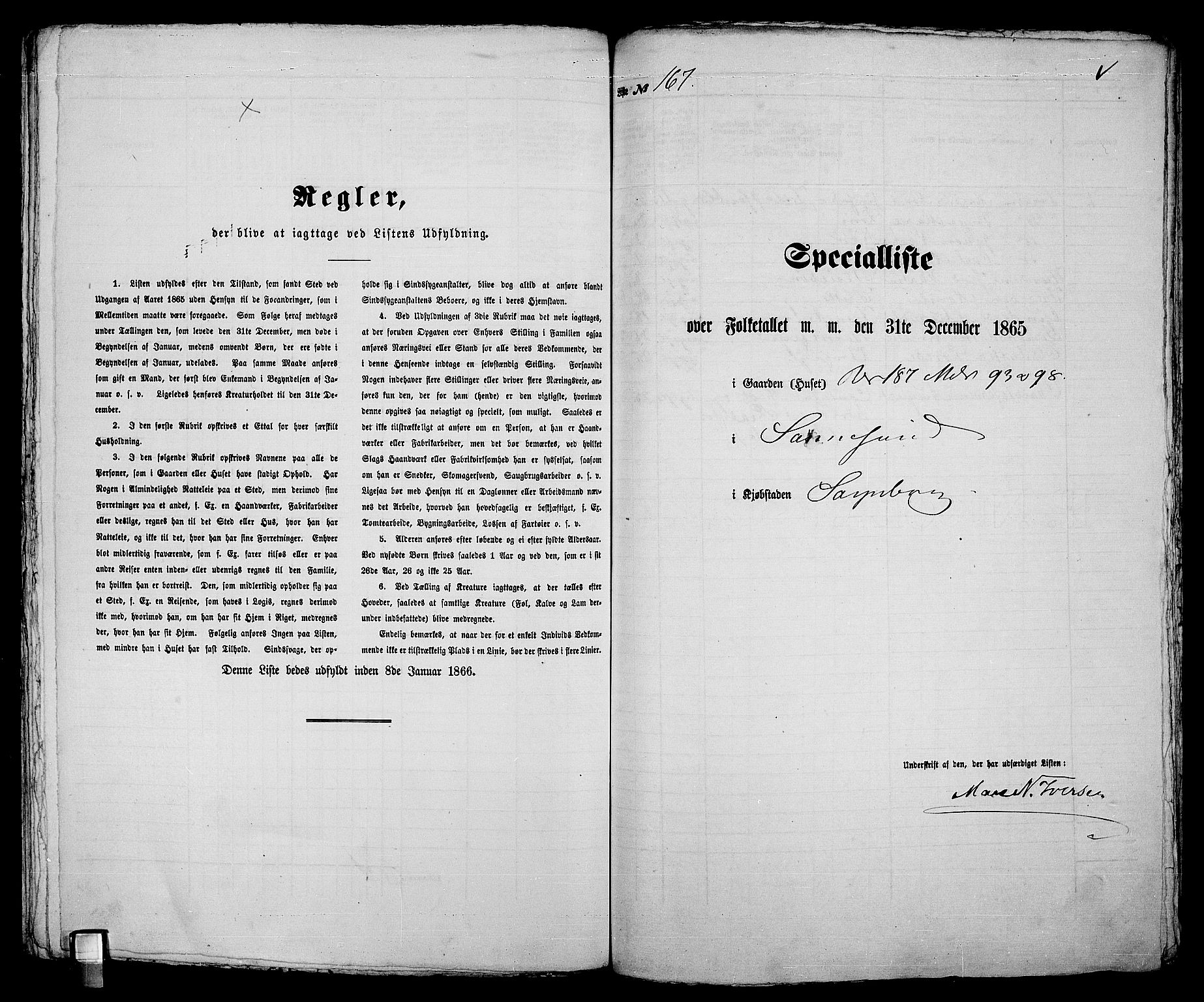 RA, 1865 census for Sarpsborg, 1865, p. 341