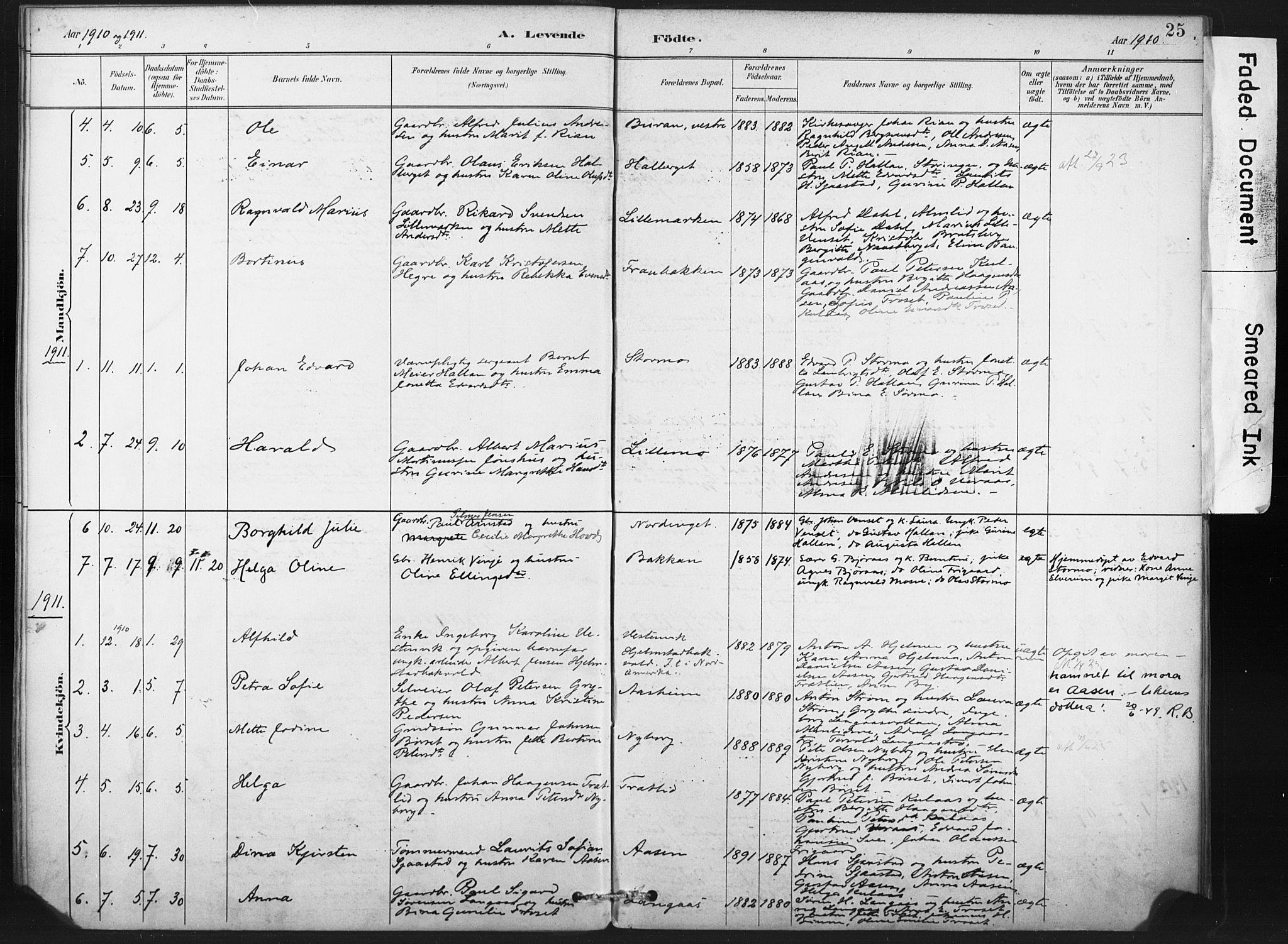 Ministerialprotokoller, klokkerbøker og fødselsregistre - Nord-Trøndelag, SAT/A-1458/718/L0175: Parish register (official) no. 718A01, 1890-1923, p. 25