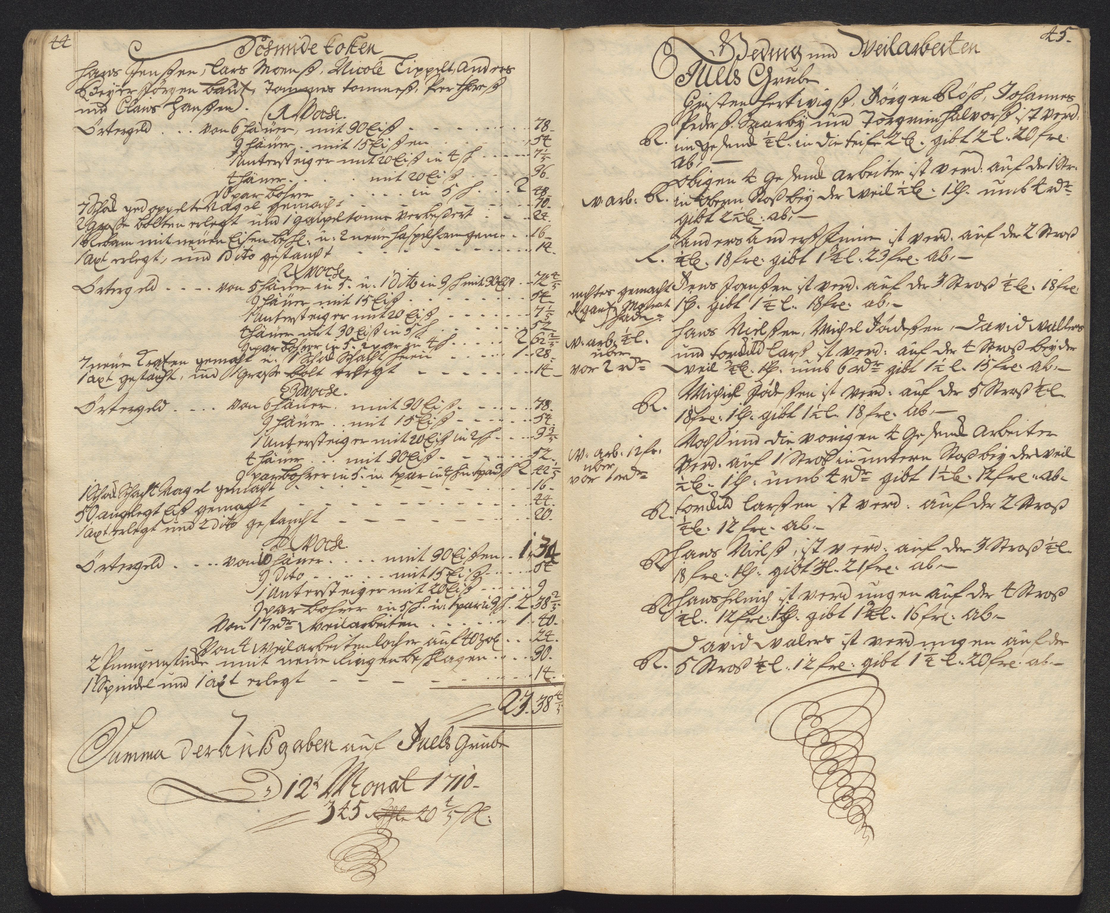 Kongsberg Sølvverk 1623-1816, AV/SAKO-EA-3135/001/D/Dc/Dcd/L0099: Utgiftsregnskap for gruver m.m., 1710, p. 556