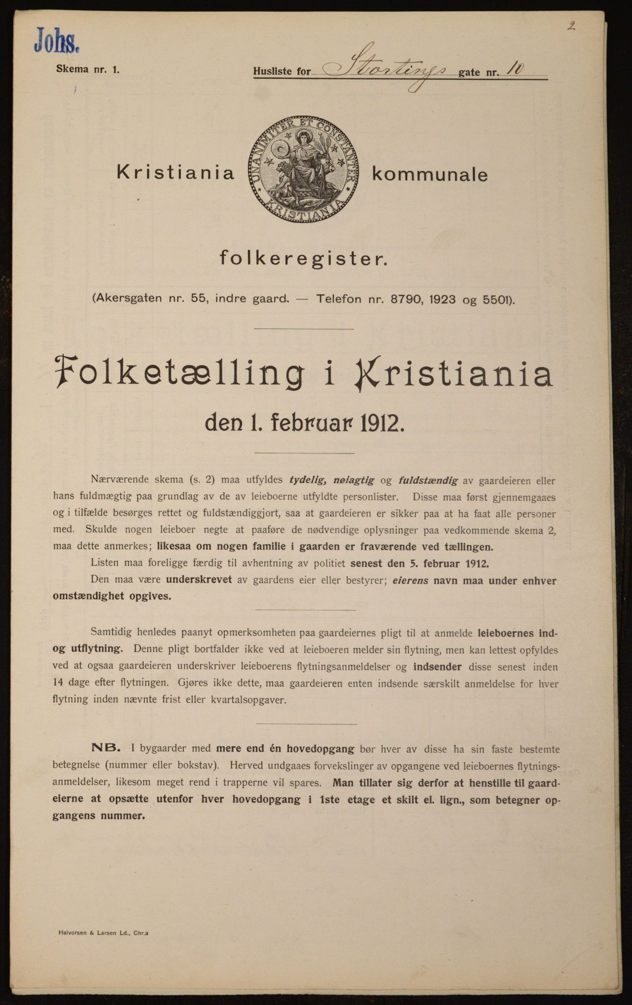 OBA, Municipal Census 1912 for Kristiania, 1912, p. 103602