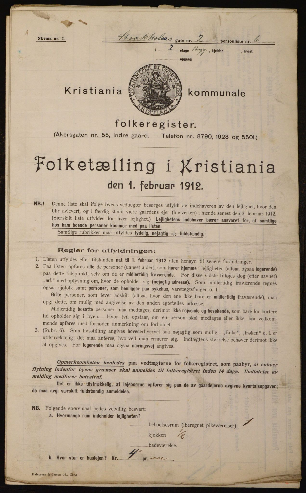 OBA, Municipal Census 1912 for Kristiania, 1912, p. 102419