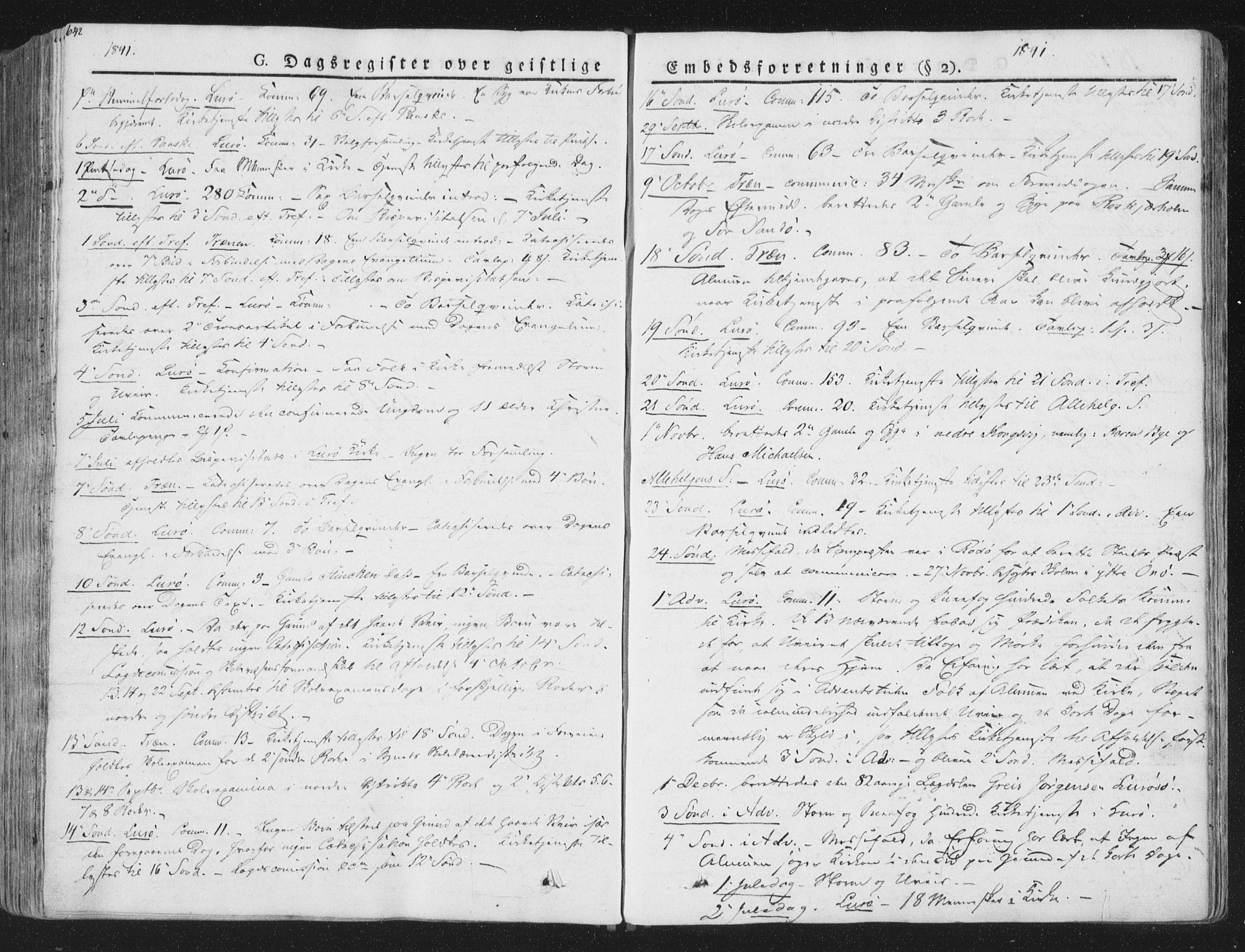 Ministerialprotokoller, klokkerbøker og fødselsregistre - Nordland, AV/SAT-A-1459/839/L0566: Parish register (official) no. 839A03, 1825-1862, p. 642