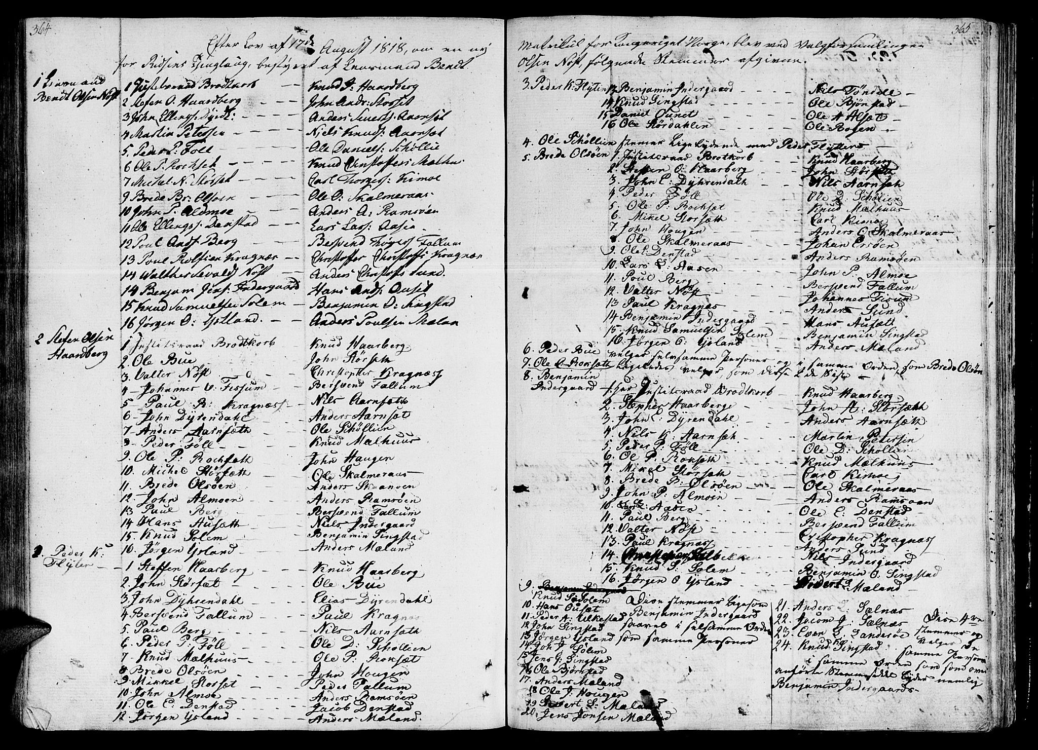 Ministerialprotokoller, klokkerbøker og fødselsregistre - Sør-Trøndelag, SAT/A-1456/646/L0607: Parish register (official) no. 646A05, 1806-1815, p. 364-365