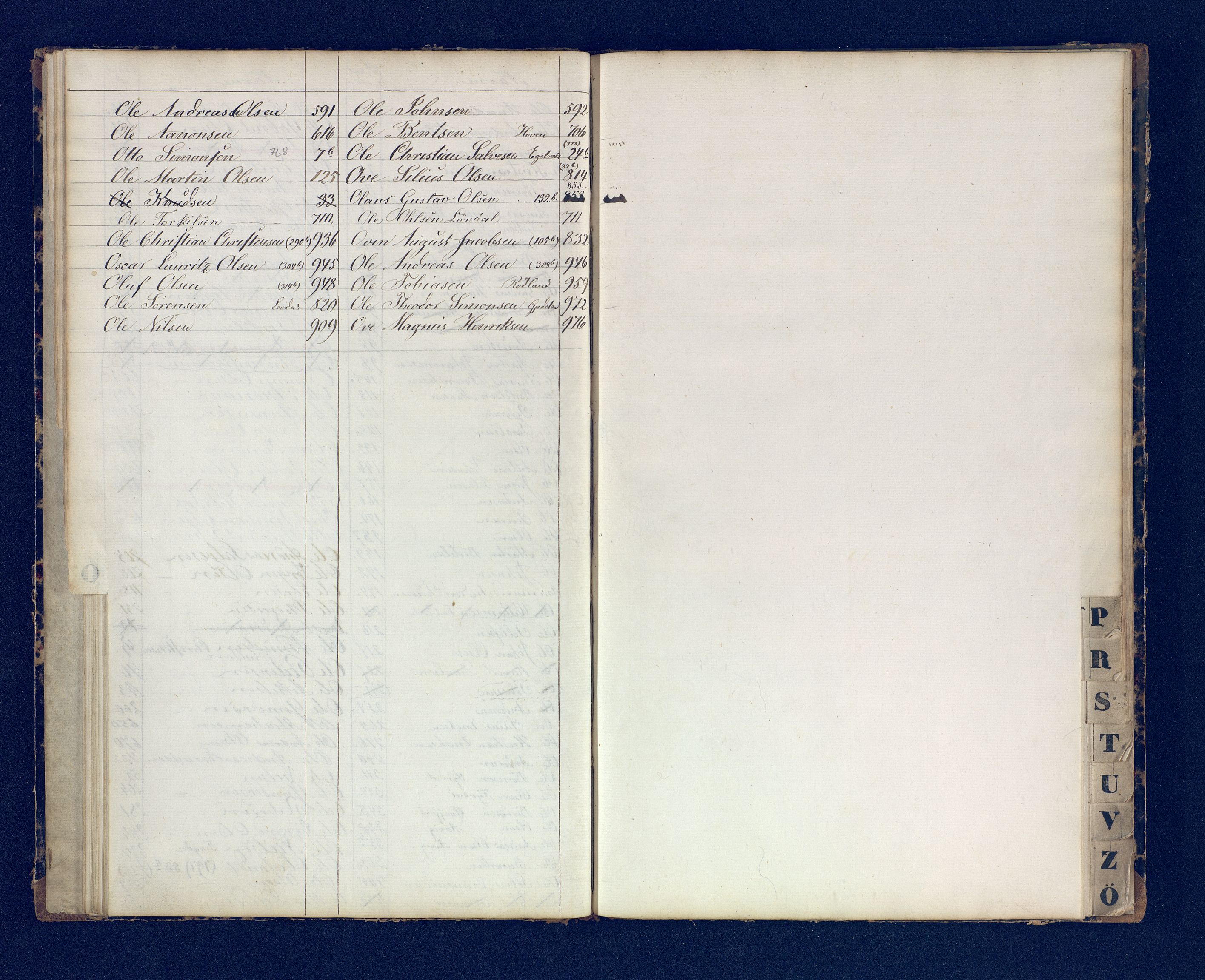 Mandal mønstringskrets, SAK/2031-0016/F/Fb/L0017/0001: Register til annontasjonsrulle og hovedrulle, Y-37 / Register til hovedrulle Y-19 (2 stykker), 1860-1866, p. 74