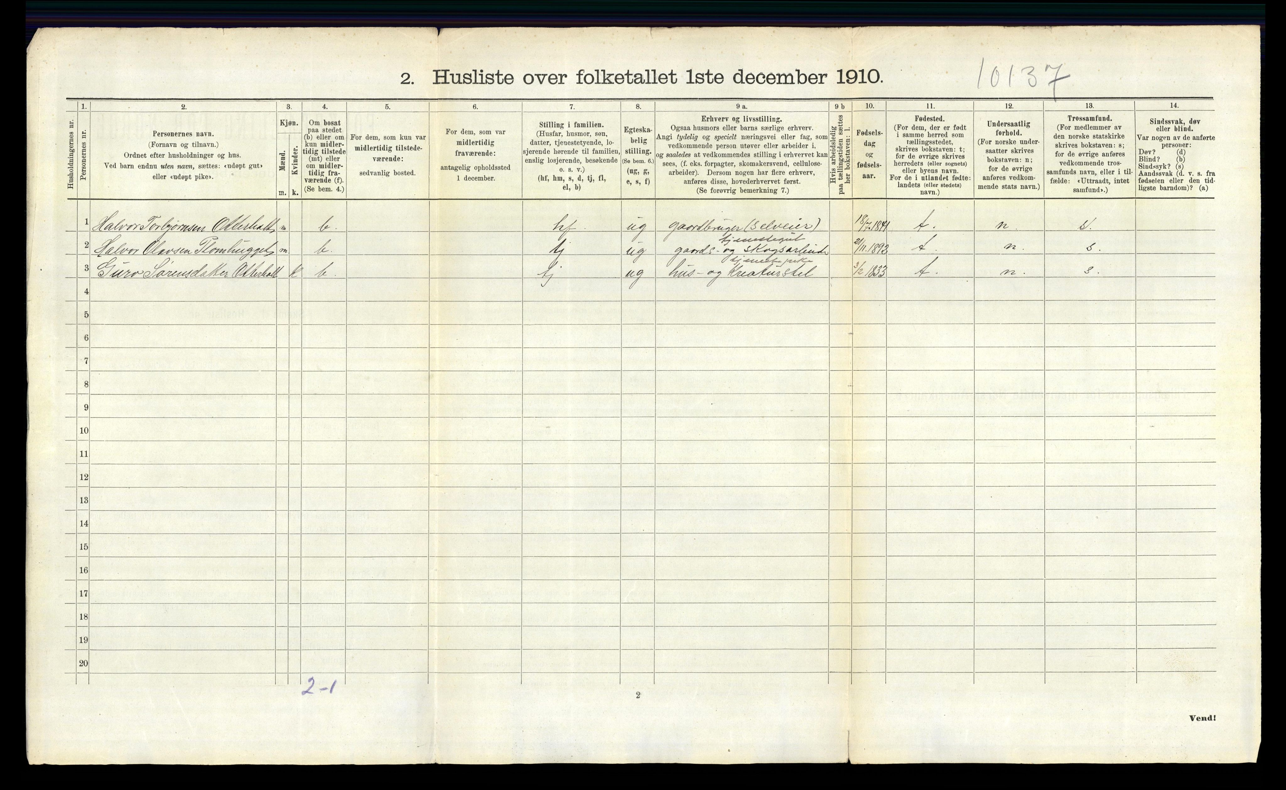 RA, 1910 census for Bø, 1910, p. 666