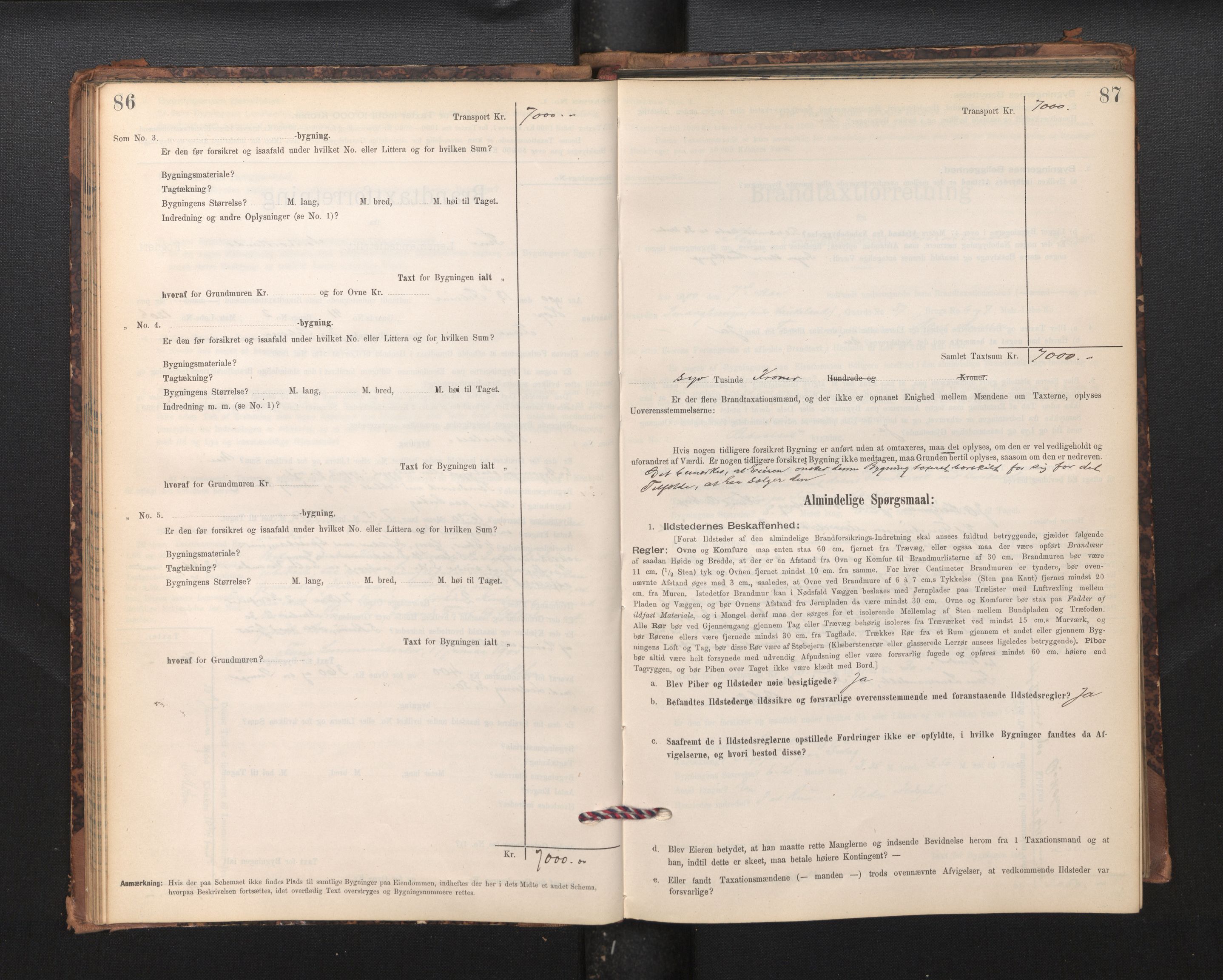 Lensmannen i Fana, SAB/A-31801/0012/L0017: Branntakstprotokoll skjematakst, 1898-1903, p. 86-87
