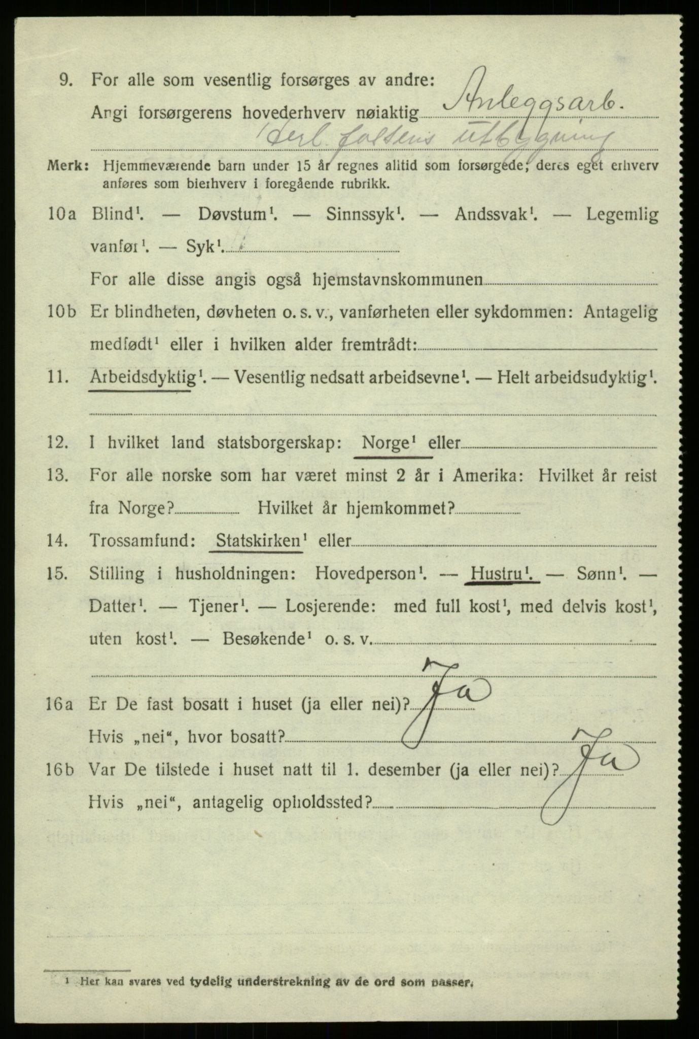 SAB, 1920 census for Hosanger, 1920, p. 4182