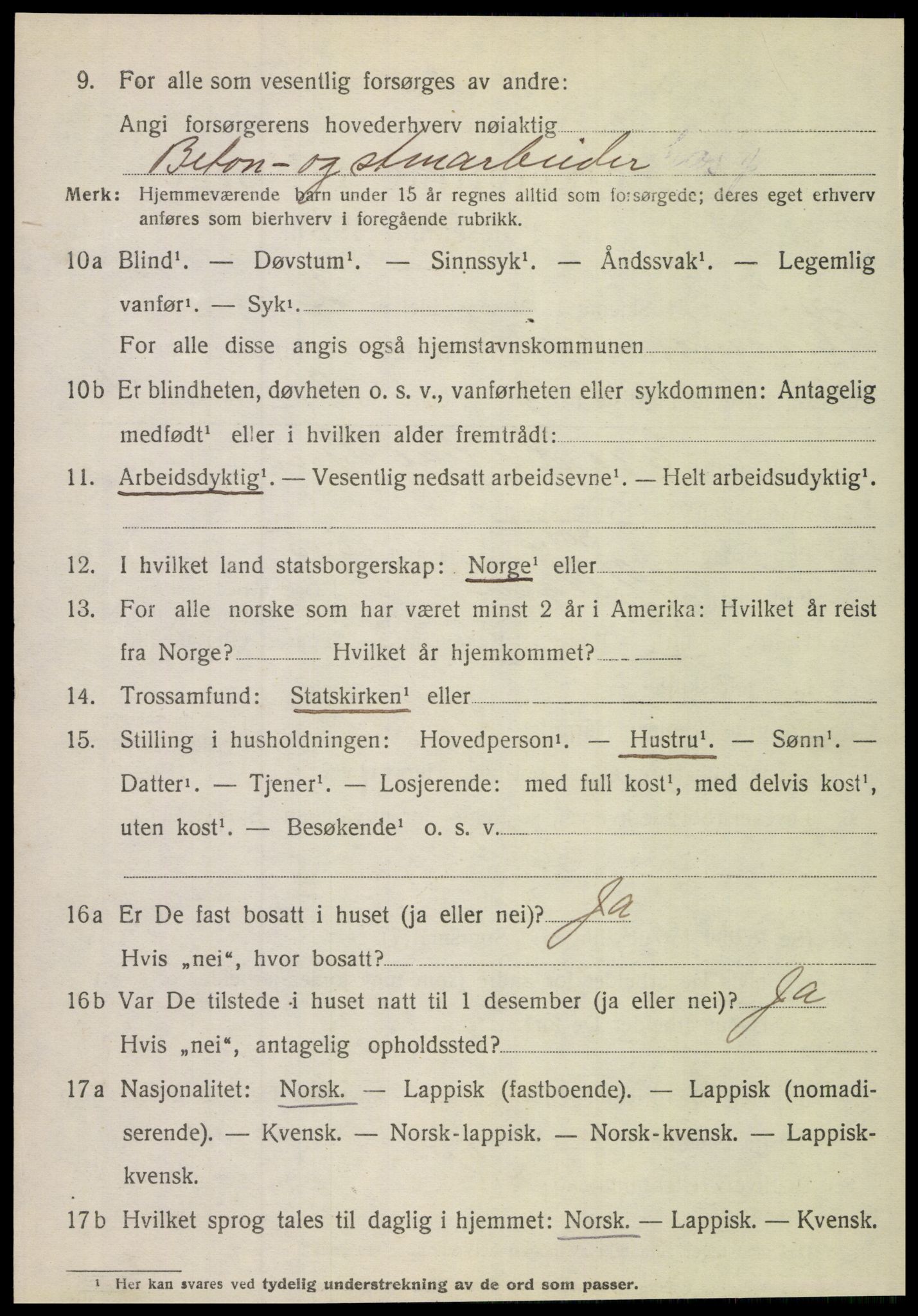 SAT, 1920 census for Leiranger, 1920, p. 2404