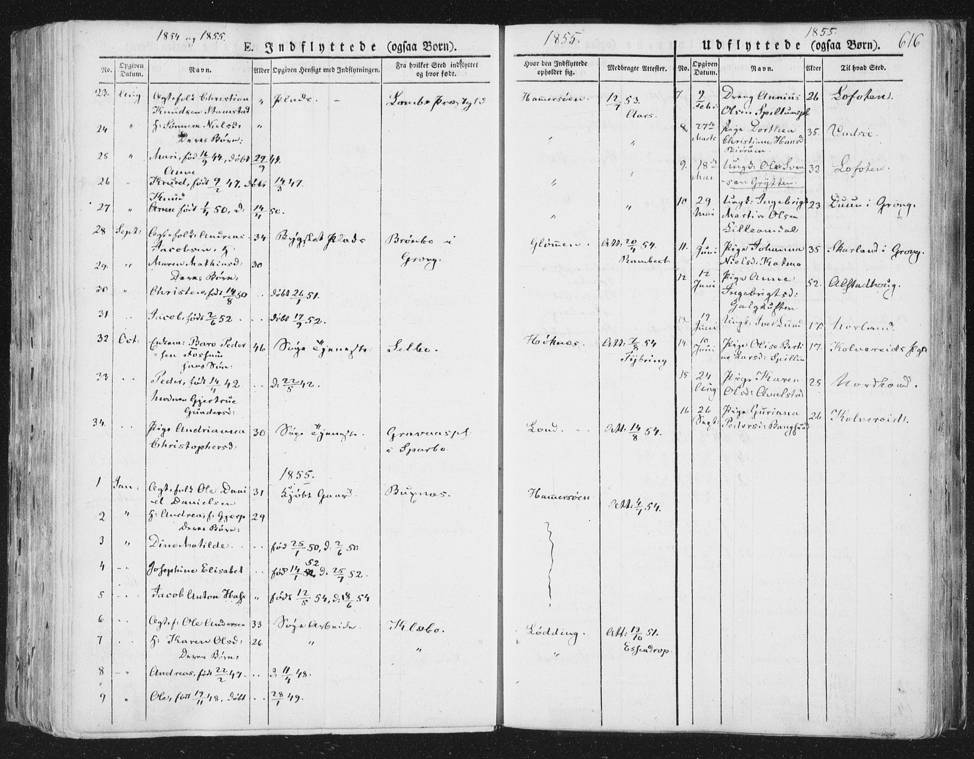 Ministerialprotokoller, klokkerbøker og fødselsregistre - Nord-Trøndelag, SAT/A-1458/764/L0552: Parish register (official) no. 764A07b, 1824-1865, p. 616