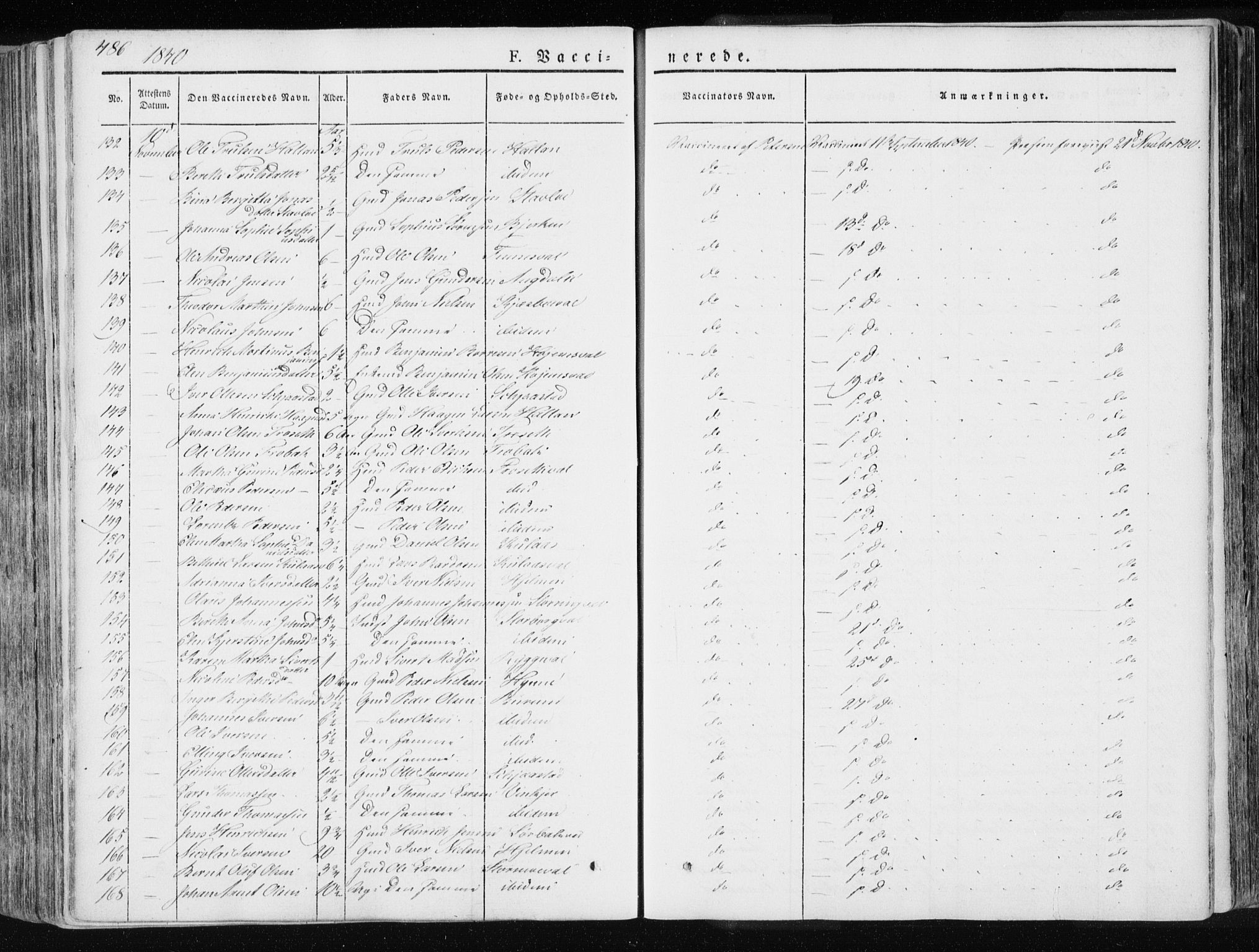 Ministerialprotokoller, klokkerbøker og fødselsregistre - Nord-Trøndelag, AV/SAT-A-1458/717/L0154: Parish register (official) no. 717A06 /1, 1836-1849, p. 486