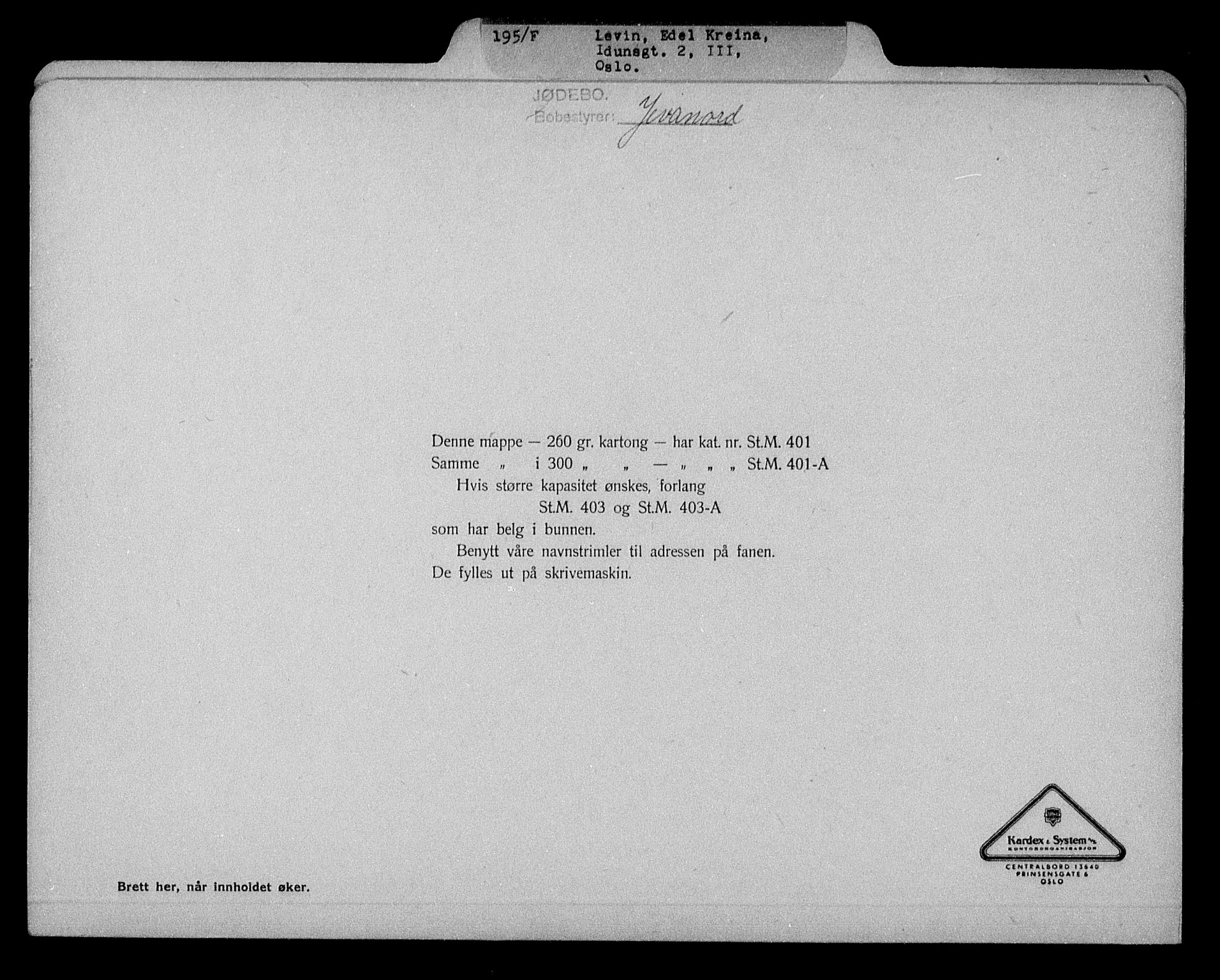 Justisdepartementet, Tilbakeføringskontoret for inndratte formuer, RA/S-1564/H/Hc/Hcc/L0957: --, 1945-1947, p. 23