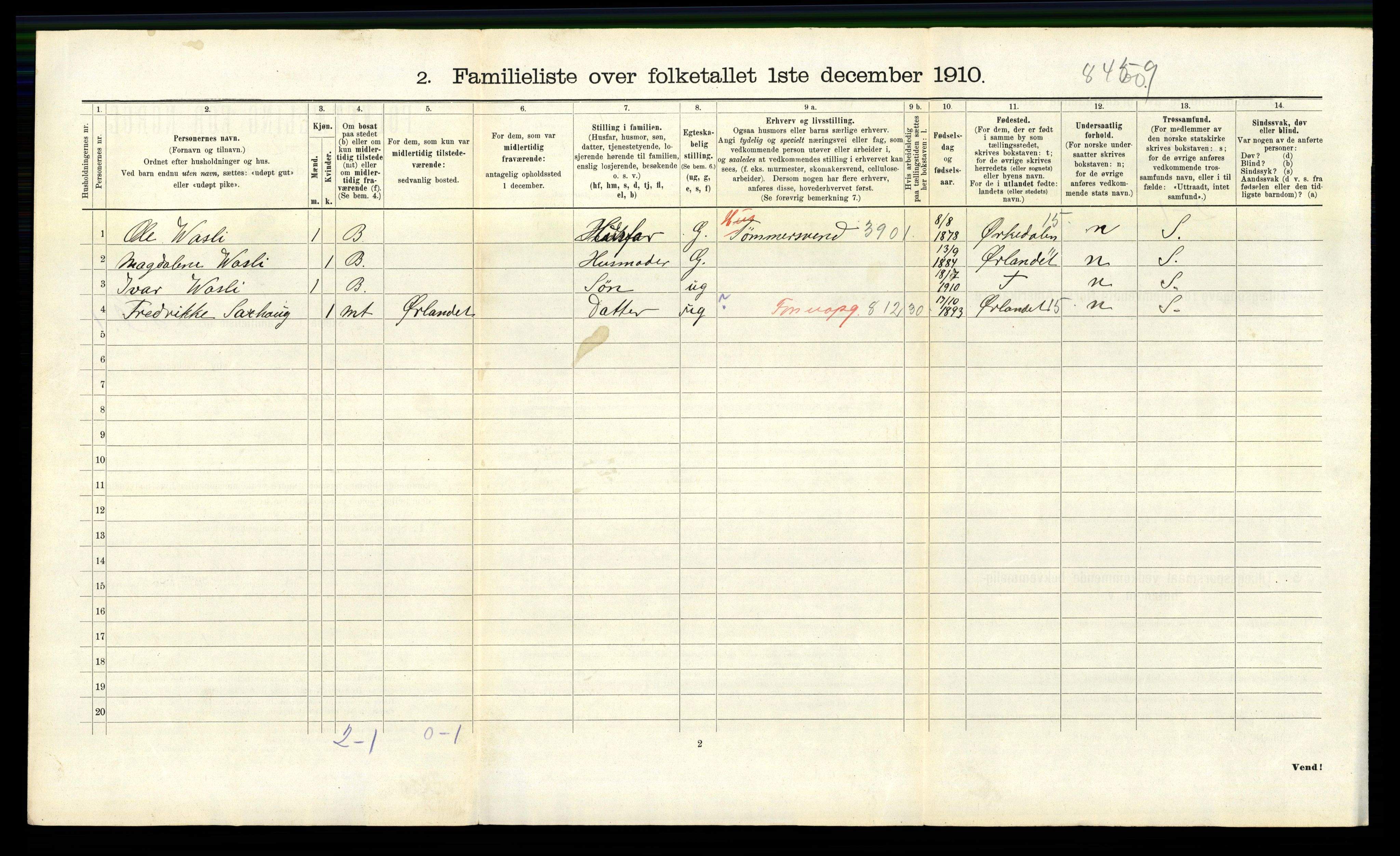 RA, 1910 census for Trondheim, 1910, p. 10470