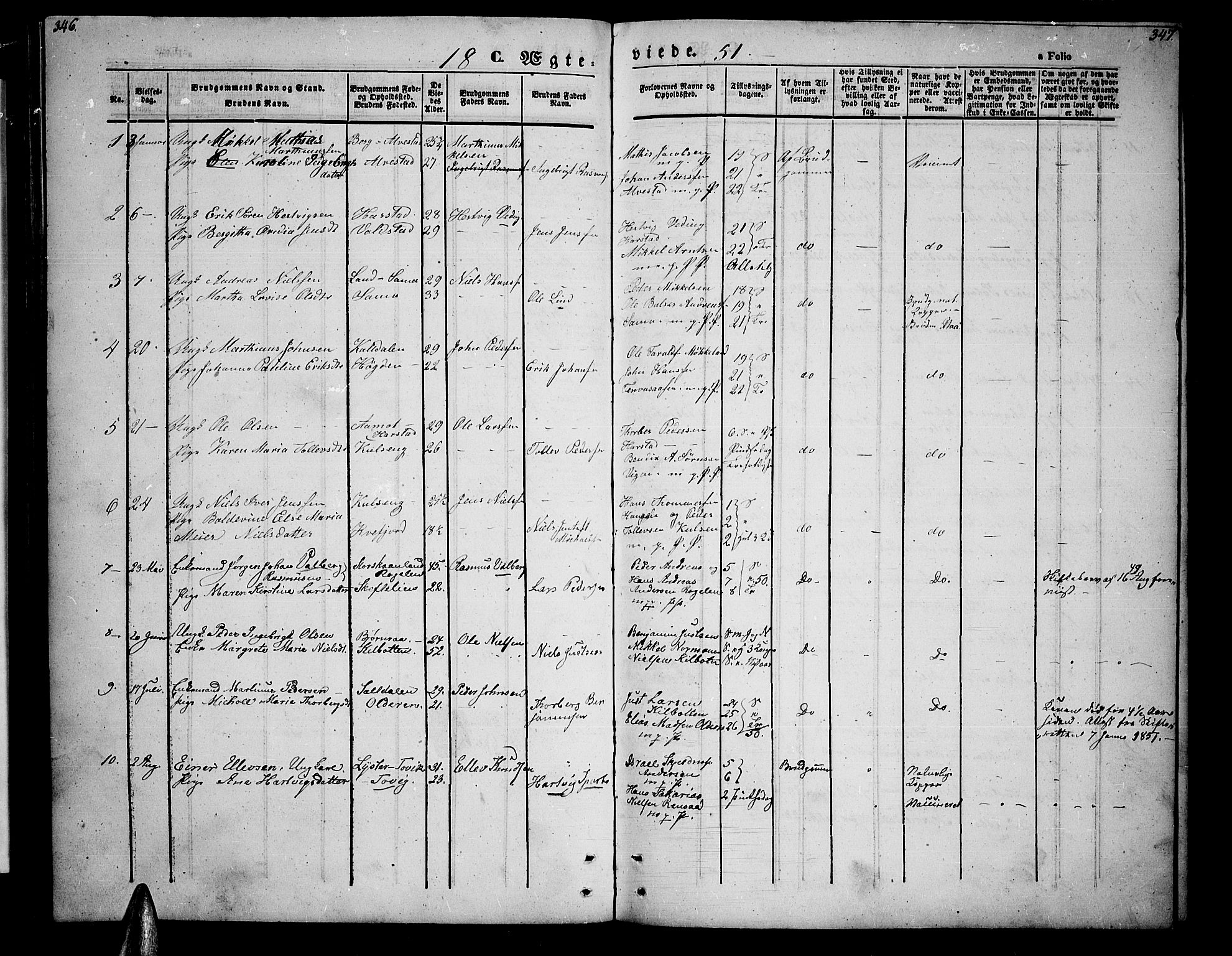 Trondenes sokneprestkontor, AV/SATØ-S-1319/H/Hb/L0006klokker: Parish register (copy) no. 6, 1845-1855, p. 346-347