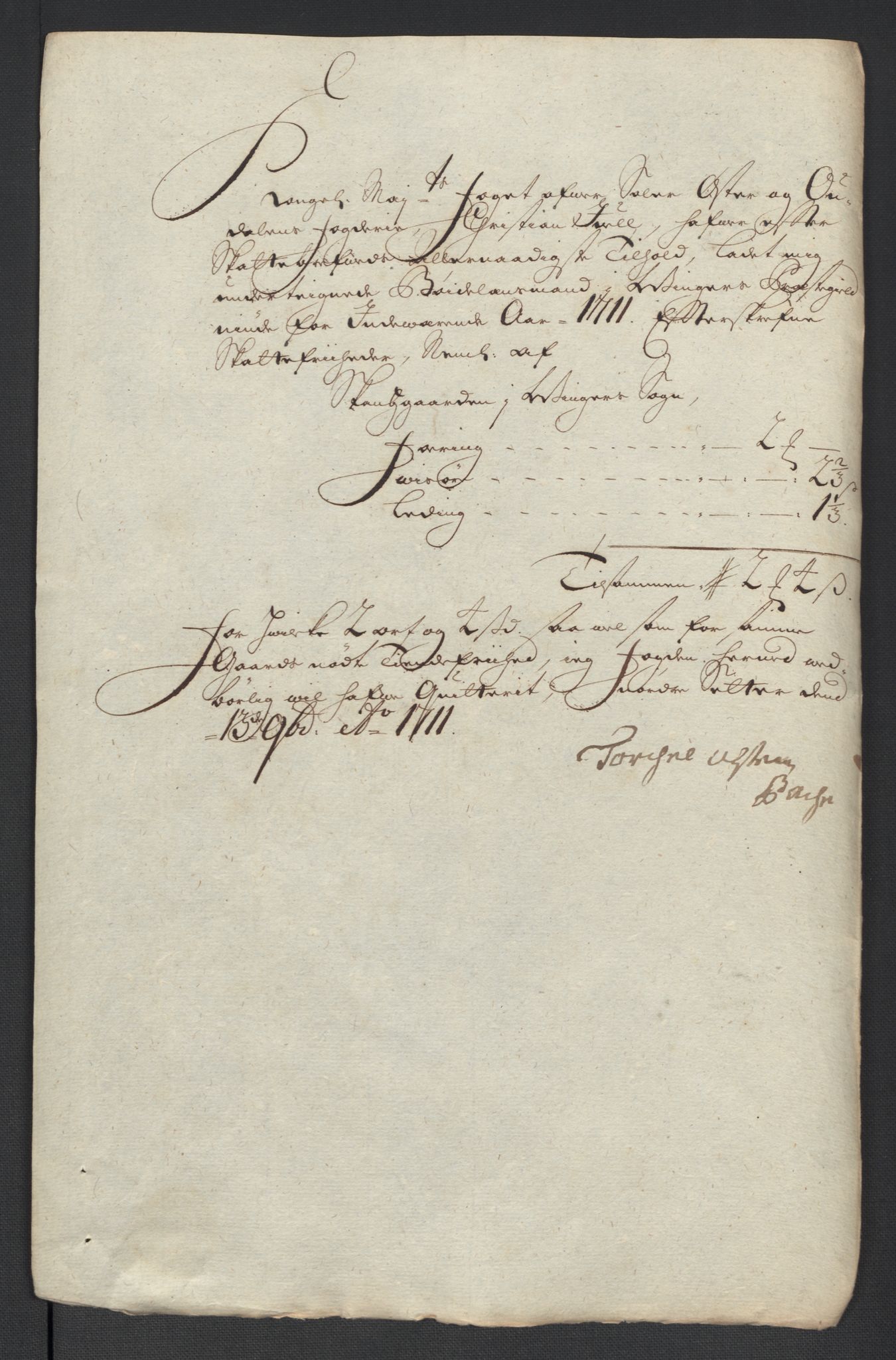 Rentekammeret inntil 1814, Reviderte regnskaper, Fogderegnskap, RA/EA-4092/R13/L0848: Fogderegnskap Solør, Odal og Østerdal, 1711, p. 304