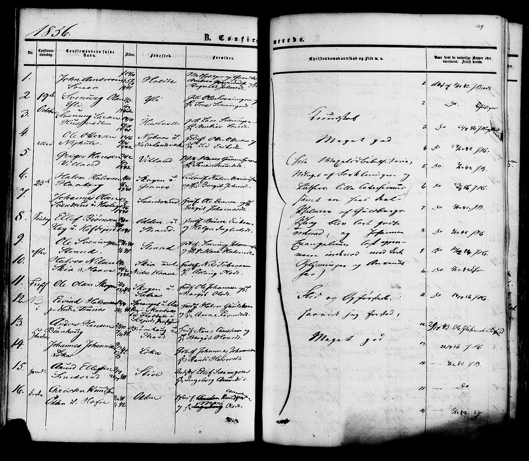 Heddal kirkebøker, SAKO/A-268/F/Fa/L0007: Parish register (official) no. I 7, 1855-1877, p. 219