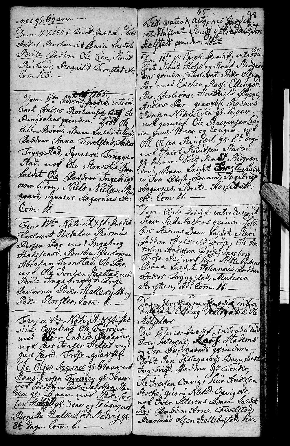 Ministerialprotokoller, klokkerbøker og fødselsregistre - Møre og Romsdal, SAT/A-1454/519/L0243: Parish register (official) no. 519A02, 1760-1770, p. 97-98