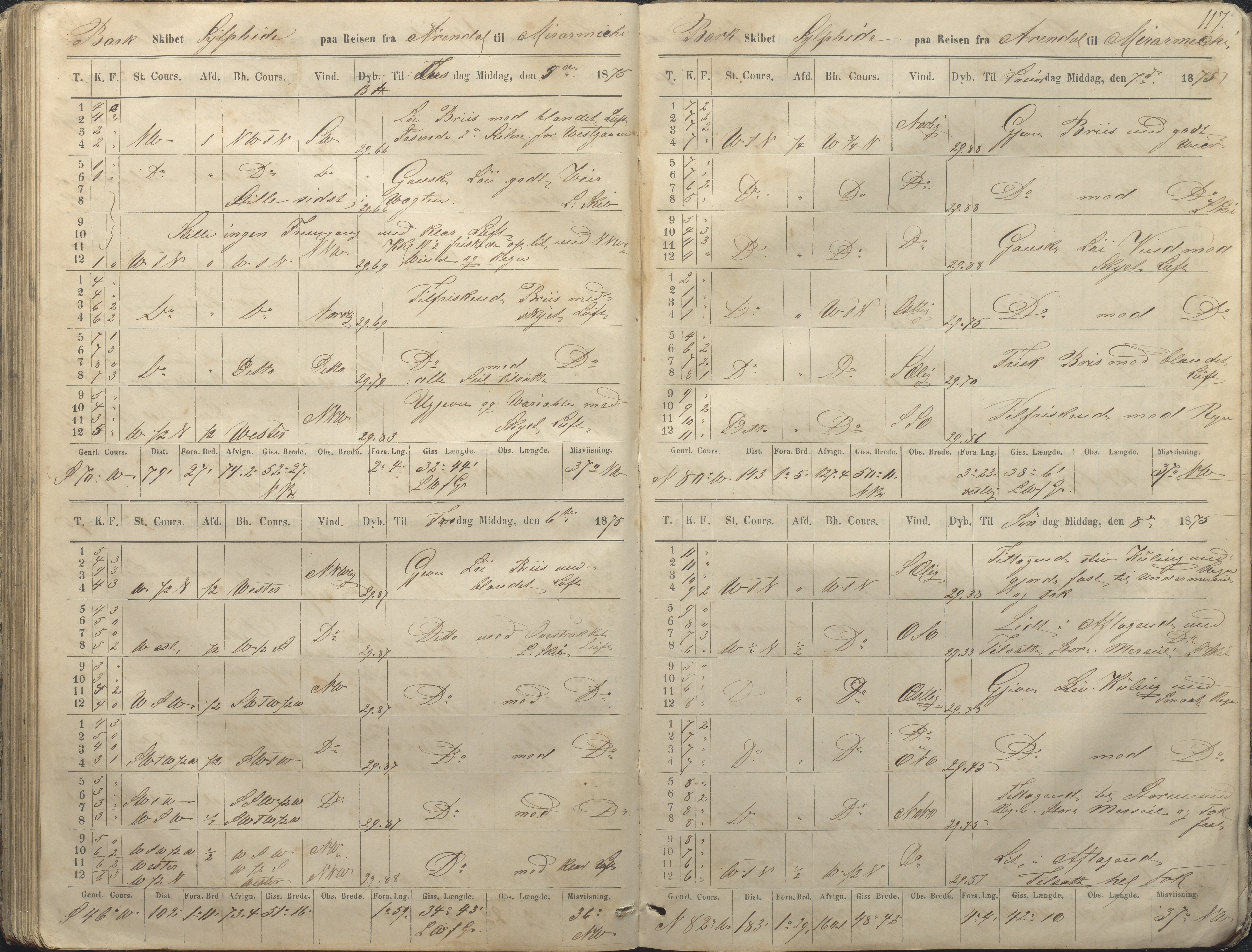 Fartøysarkivet, AAKS/PA-1934/F/L0340/0009: Flere fartøy (se mappenivå) / Sylphide (skip), 1752-1875, p. 117