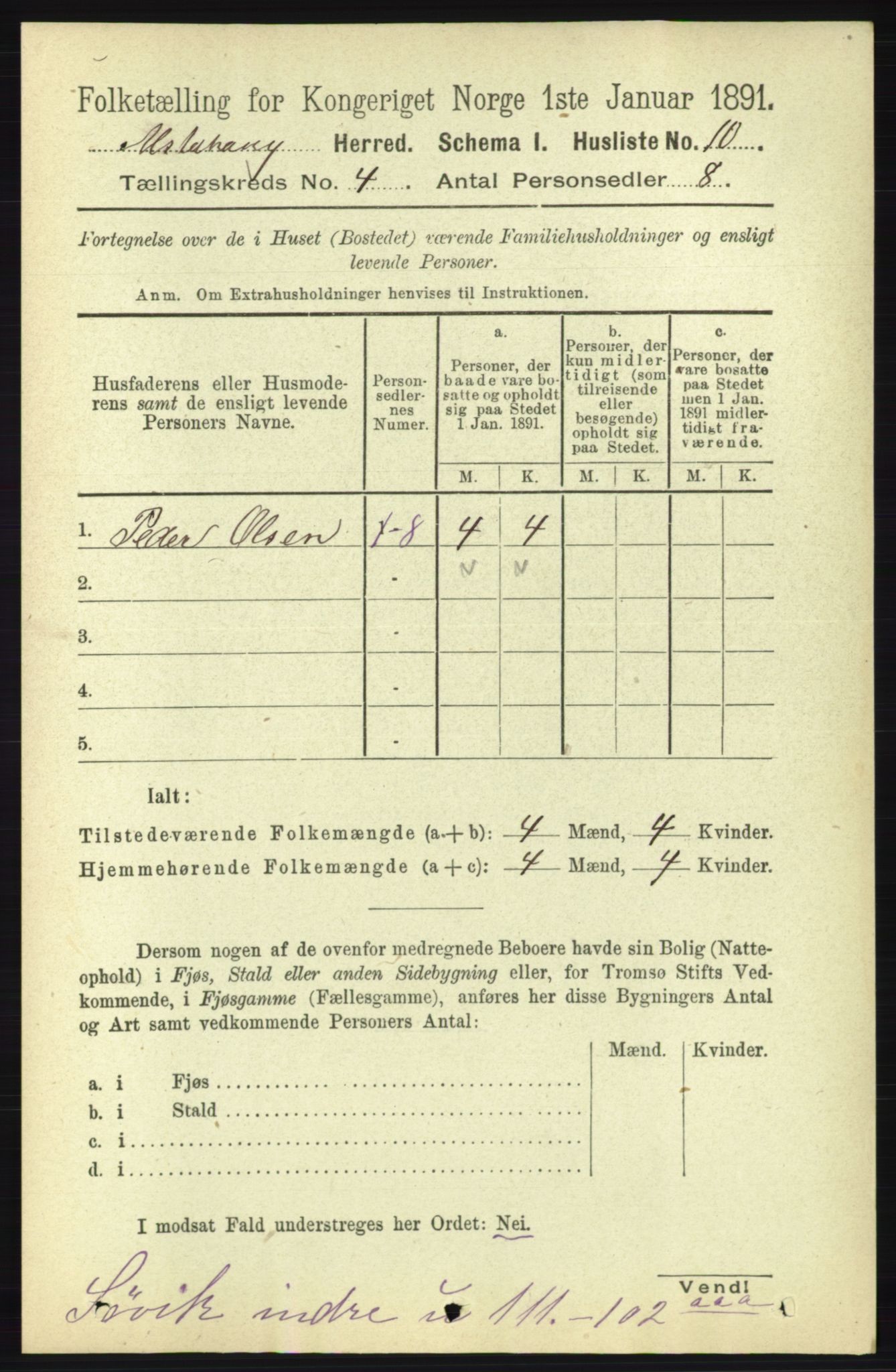 RA, 1891 census for 1820 Alstahaug, 1891, p. 1471