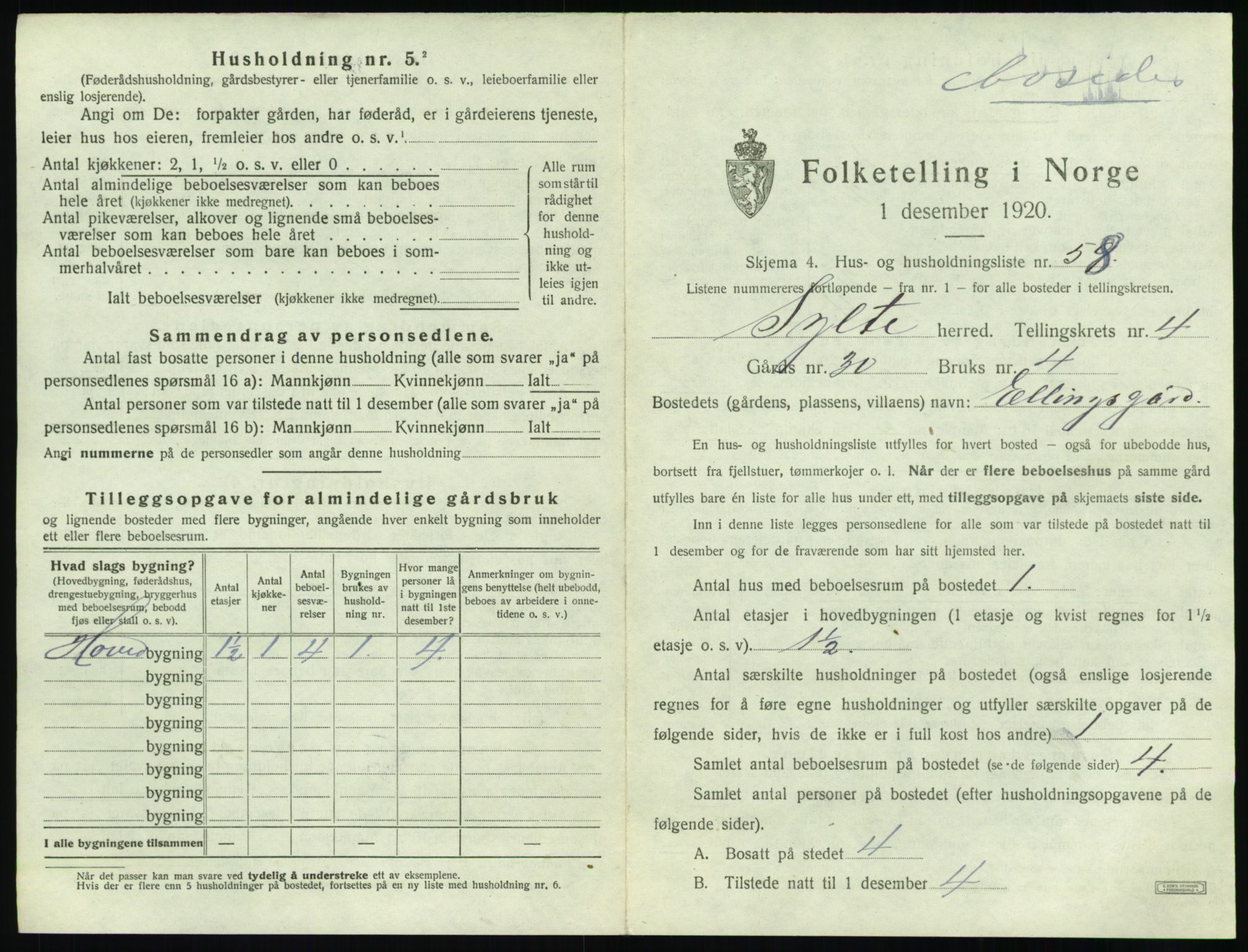 SAT, 1920 census for Sylte, 1920, p. 565