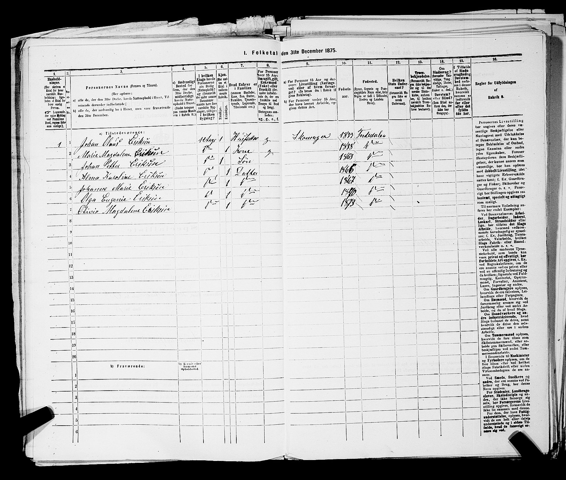 RA, 1875 census for 0101P Fredrikshald, 1875, p. 1446