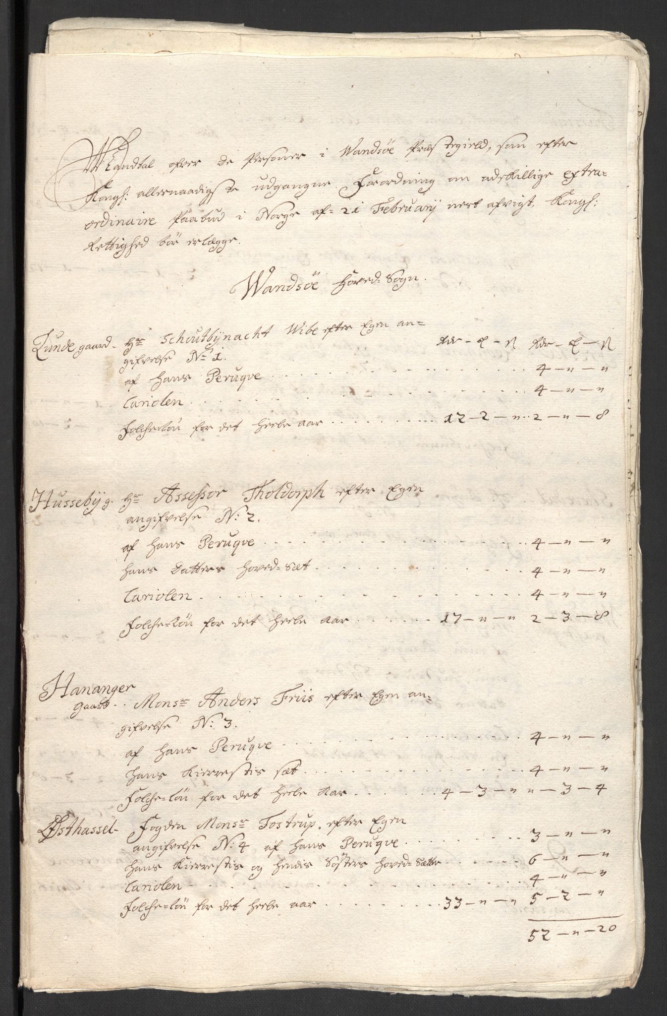 Rentekammeret inntil 1814, Reviderte regnskaper, Fogderegnskap, RA/EA-4092/R43/L2554: Fogderegnskap Lista og Mandal, 1711, p. 306