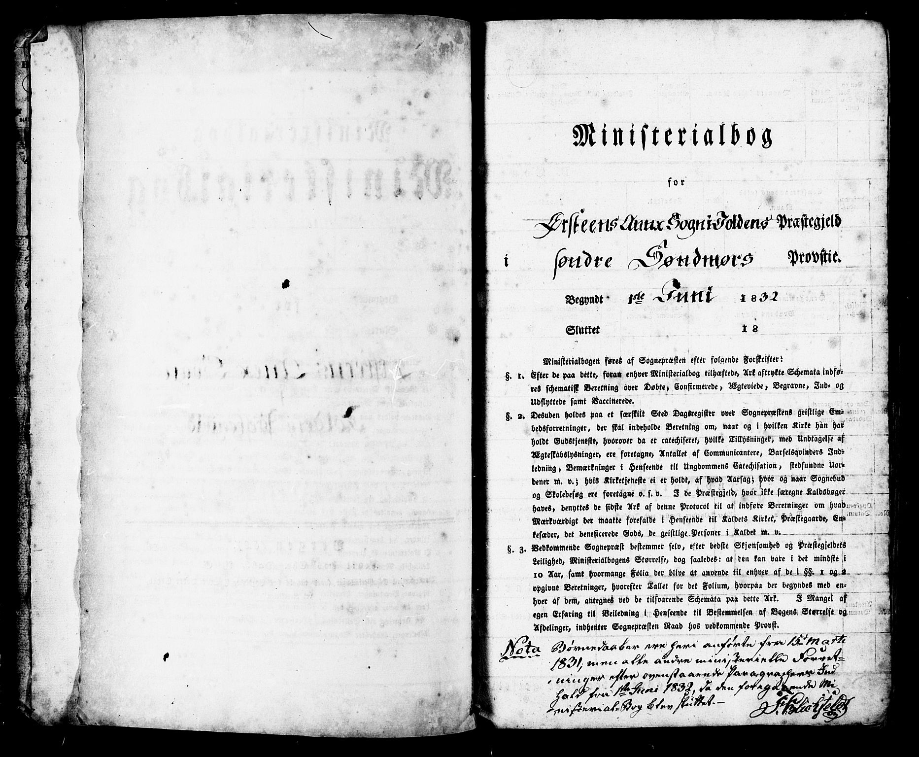 Ministerialprotokoller, klokkerbøker og fødselsregistre - Møre og Romsdal, AV/SAT-A-1454/513/L0174: Parish register (official) no. 513A01, 1831-1855