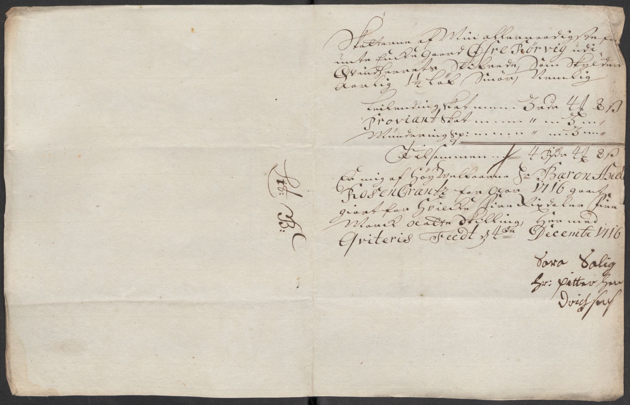 Rentekammeret inntil 1814, Reviderte regnskaper, Fogderegnskap, AV/RA-EA-4092/R49/L3139: Fogderegnskap Rosendal Baroni, 1715-1717, p. 141